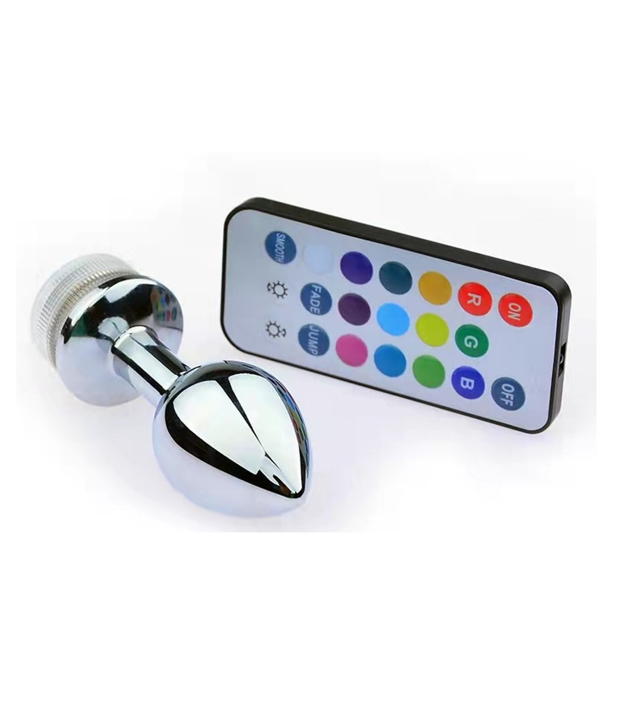 Backpart Kumandalı LED Işıklı Çelik Anal Plug – Premium Paslanmaz Tasarım