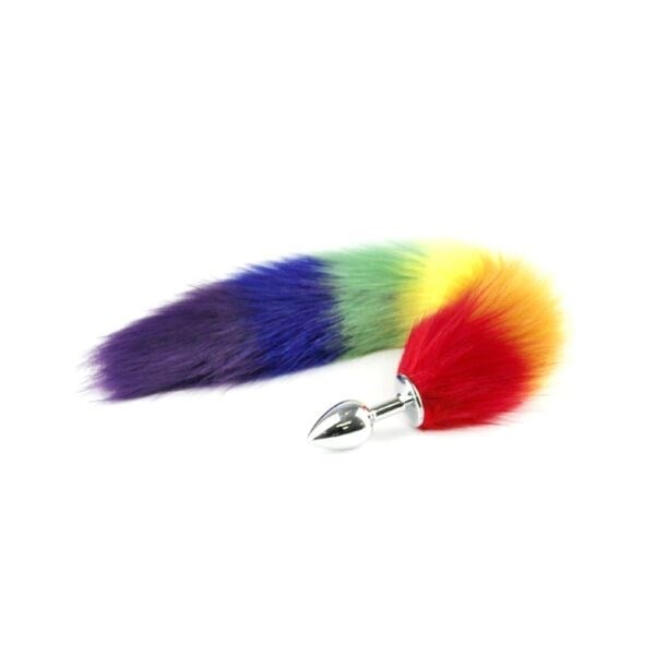 Rainbow Tilki Kuyruk Anal Plug | Peluş Fantazi Tasarım