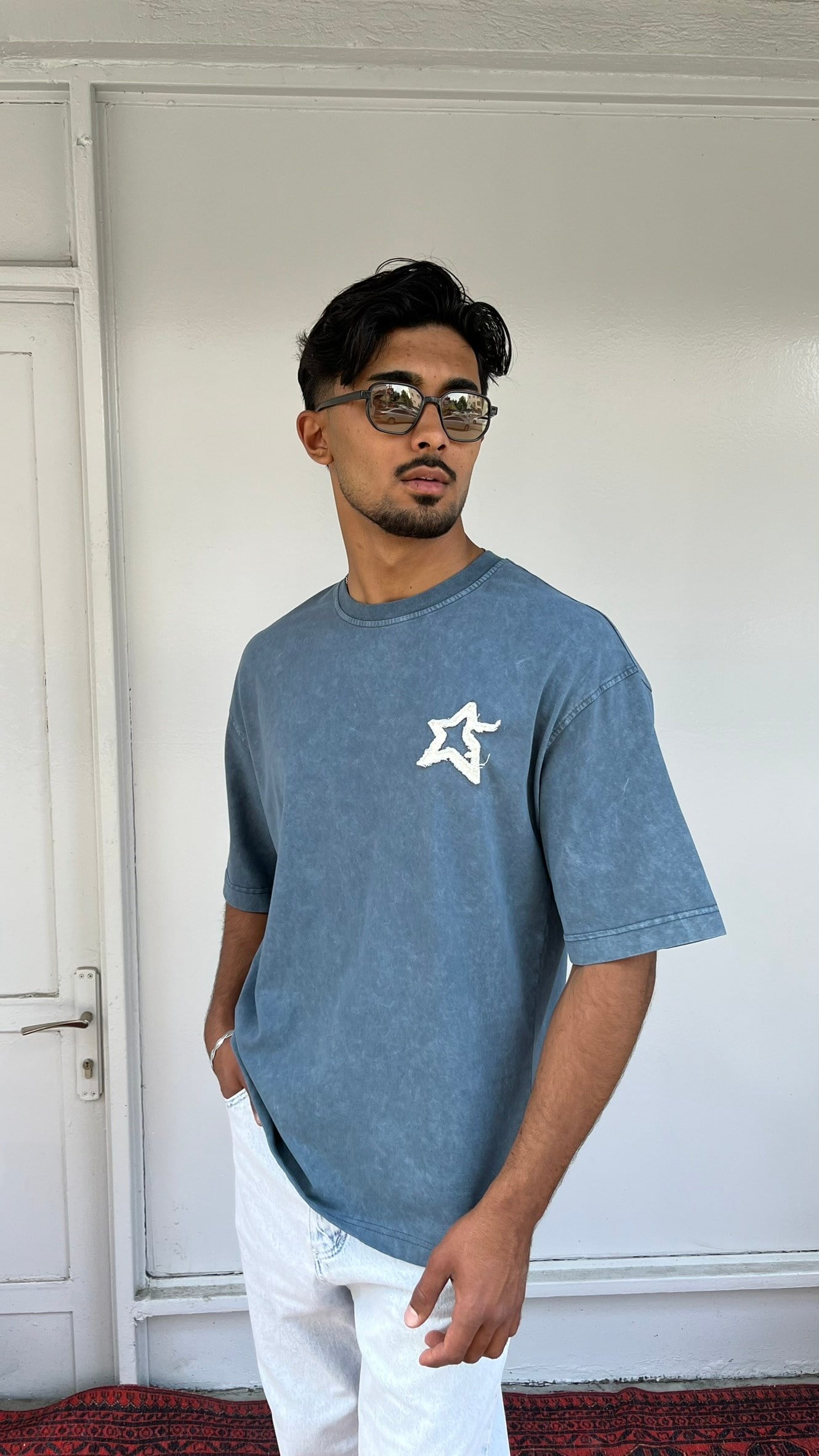 Casualment Saint Washed Oversize T-Shirt  Mavi