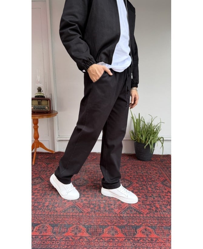 Casual Men Urban Fit Siyah Gabardin Pantolon