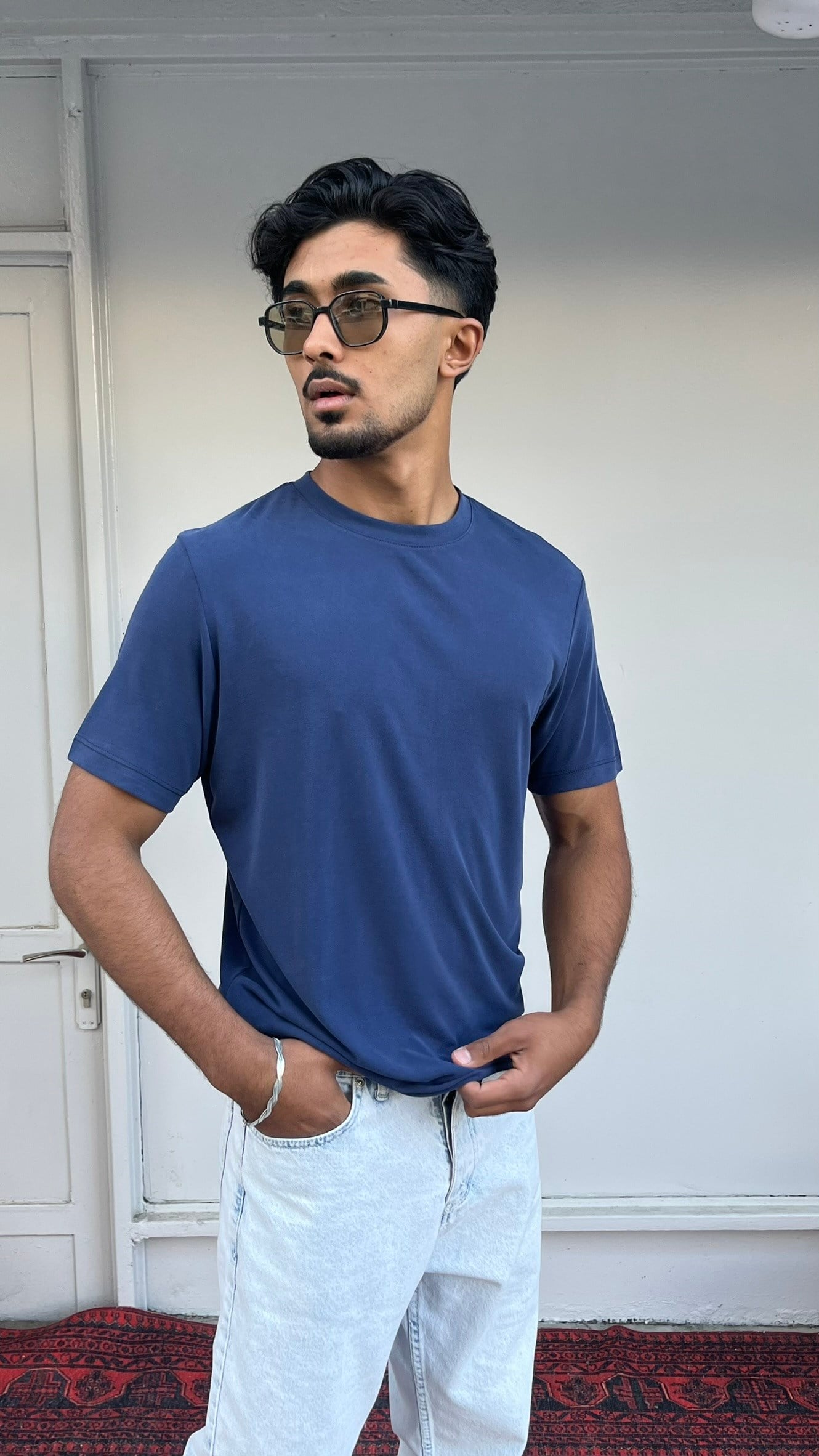 Lacivert Atlas Premium Basic Tişört