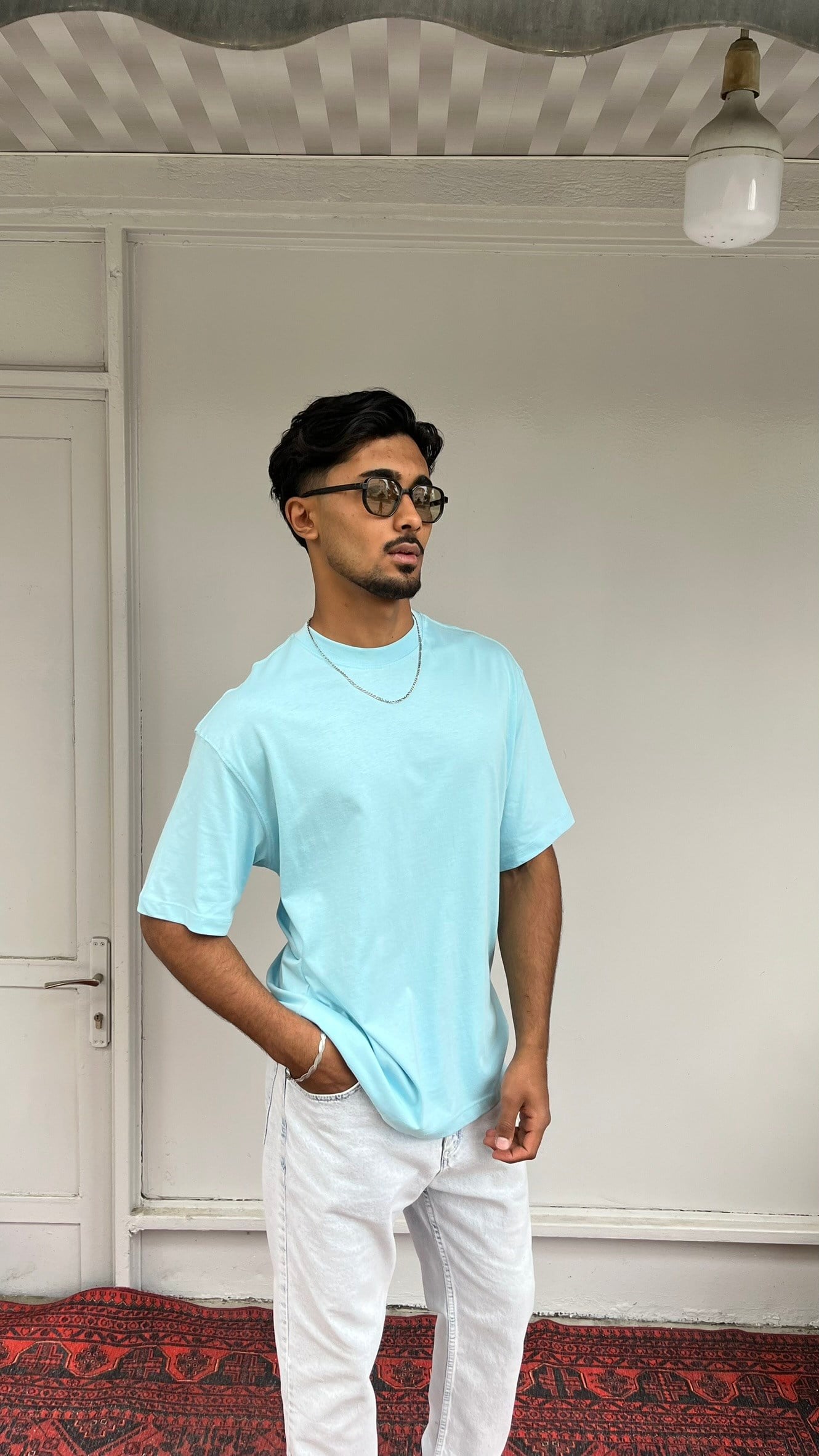 Yep Oversize Mint Mavi T-Shirt