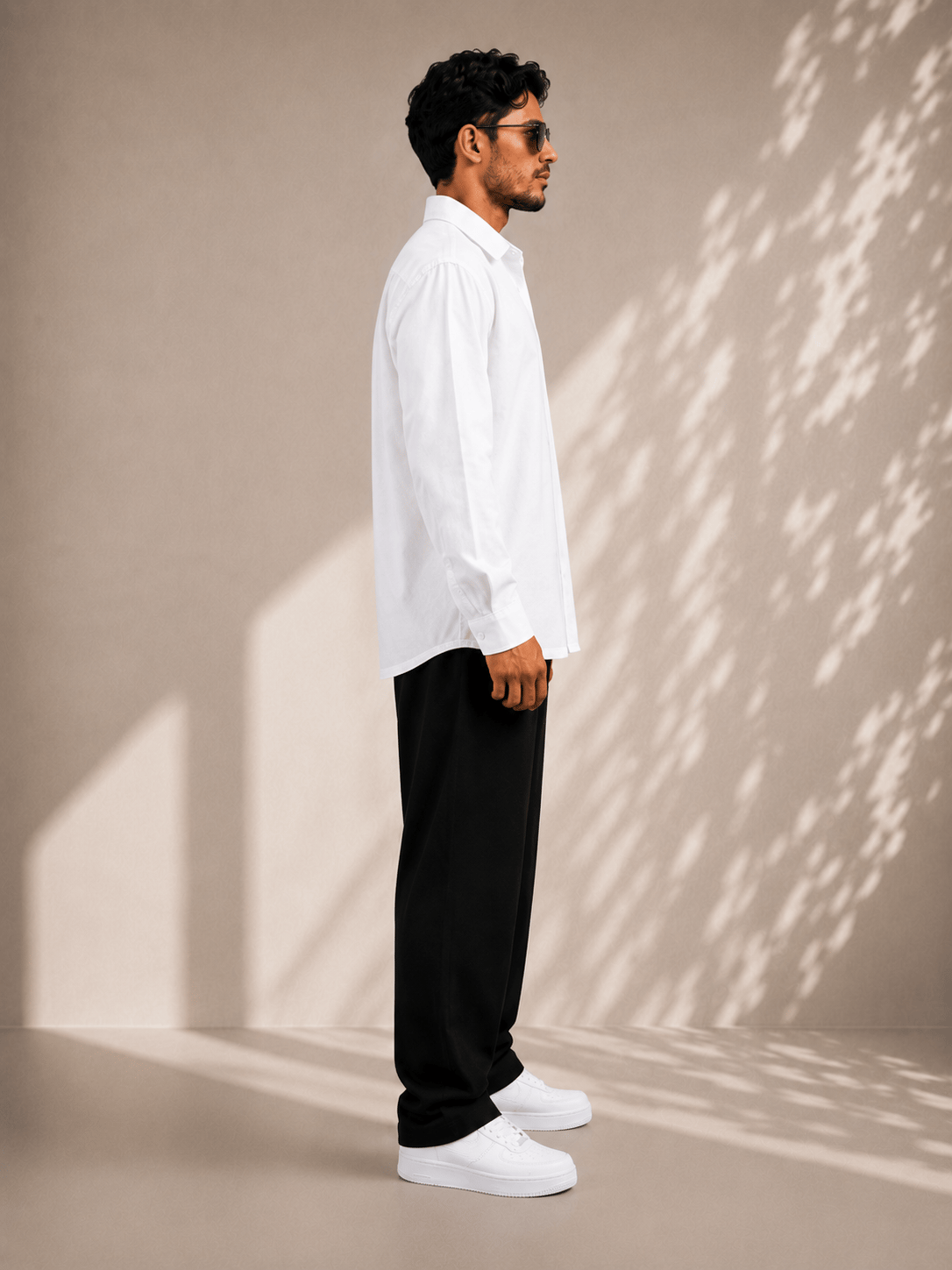 Beyaz Oversize Erkek Gömlek – Premium Rahat Kalıp