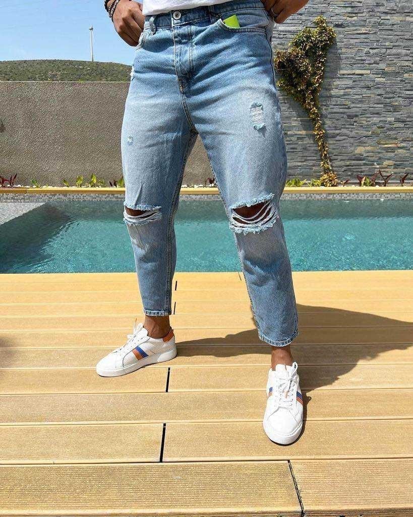 Diz Yırtık Premium Boyfriend Pantolon