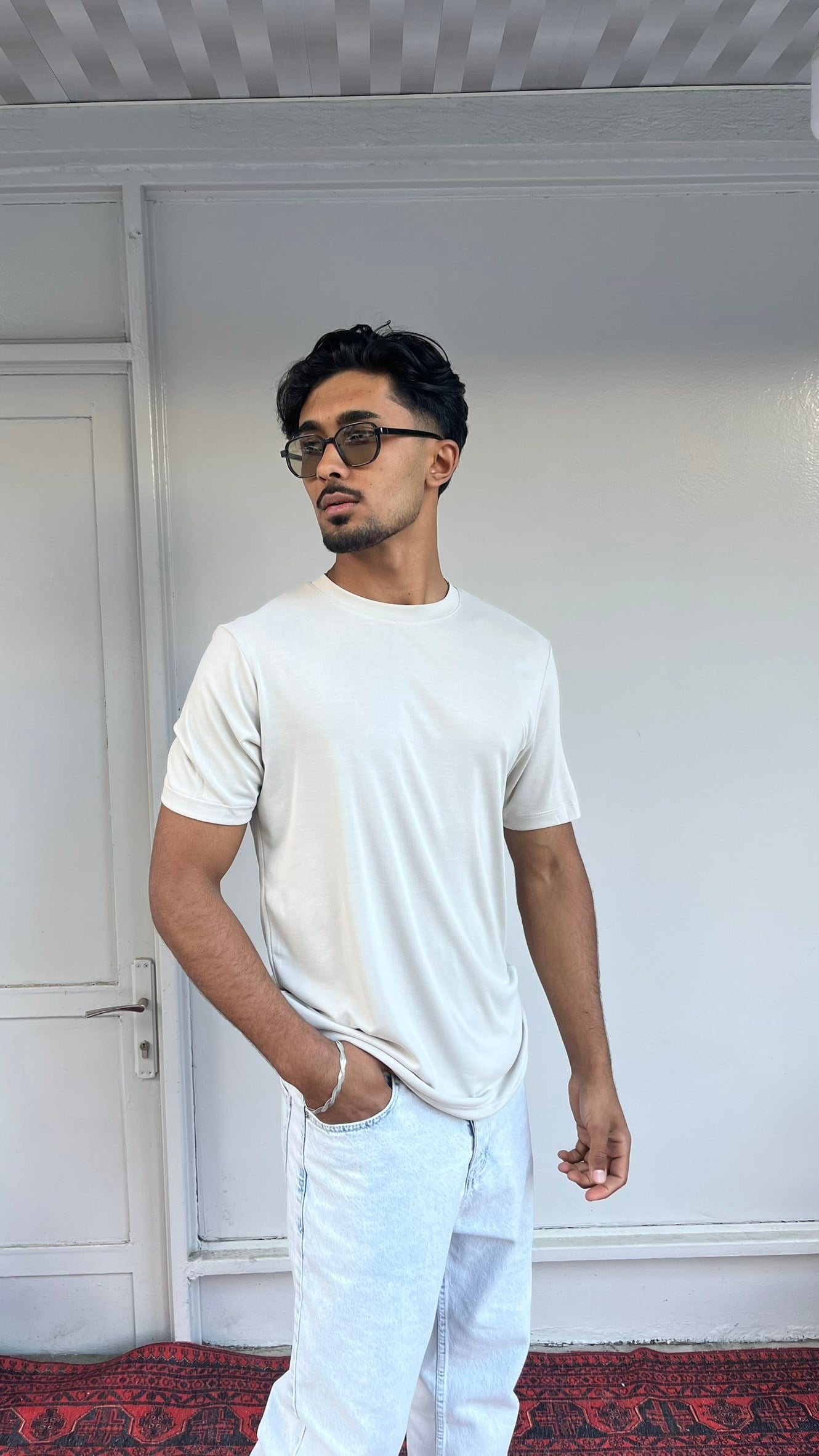 Bej Premium Basic Tişört