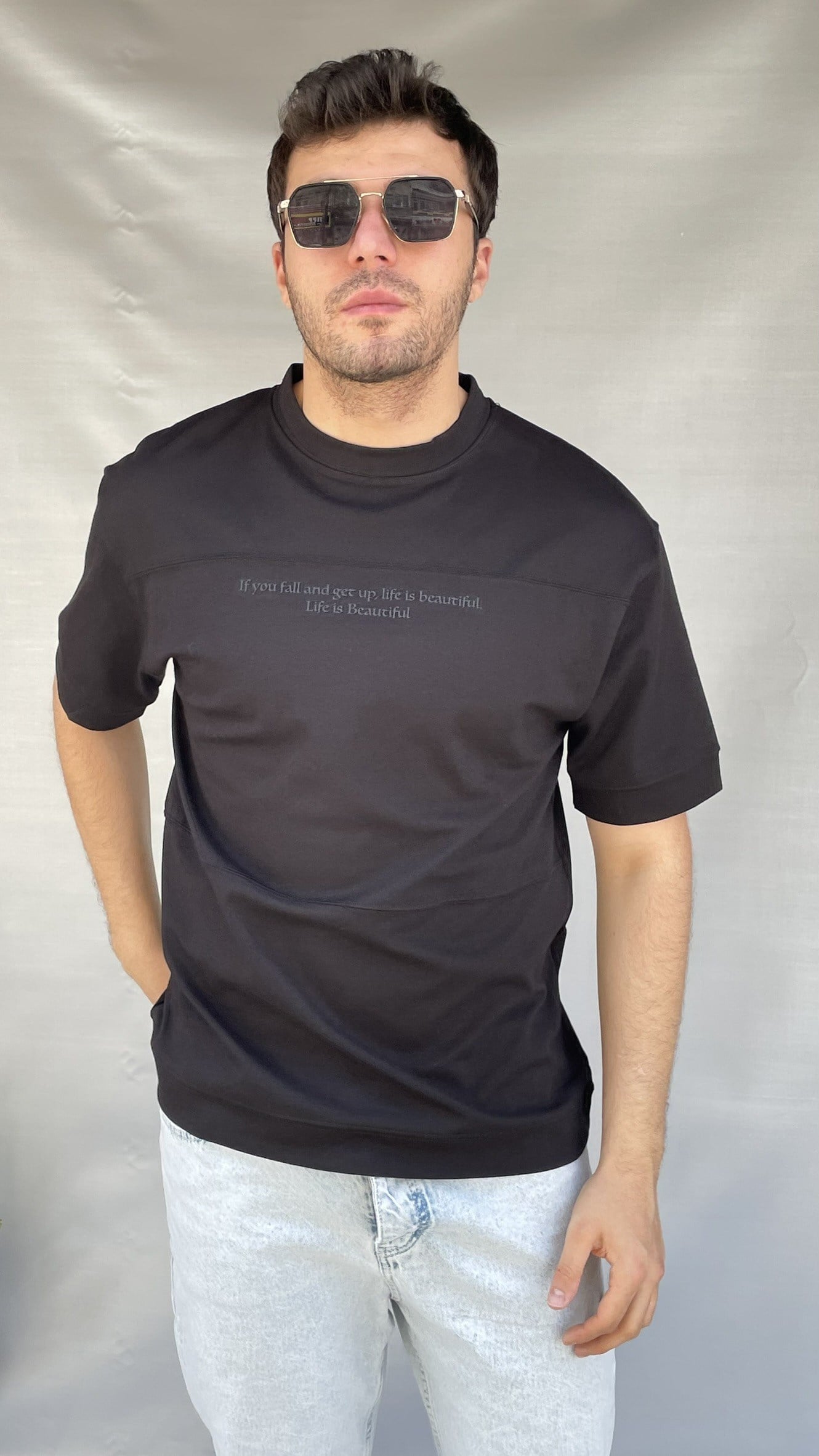 IF You Baskılı T-shirt