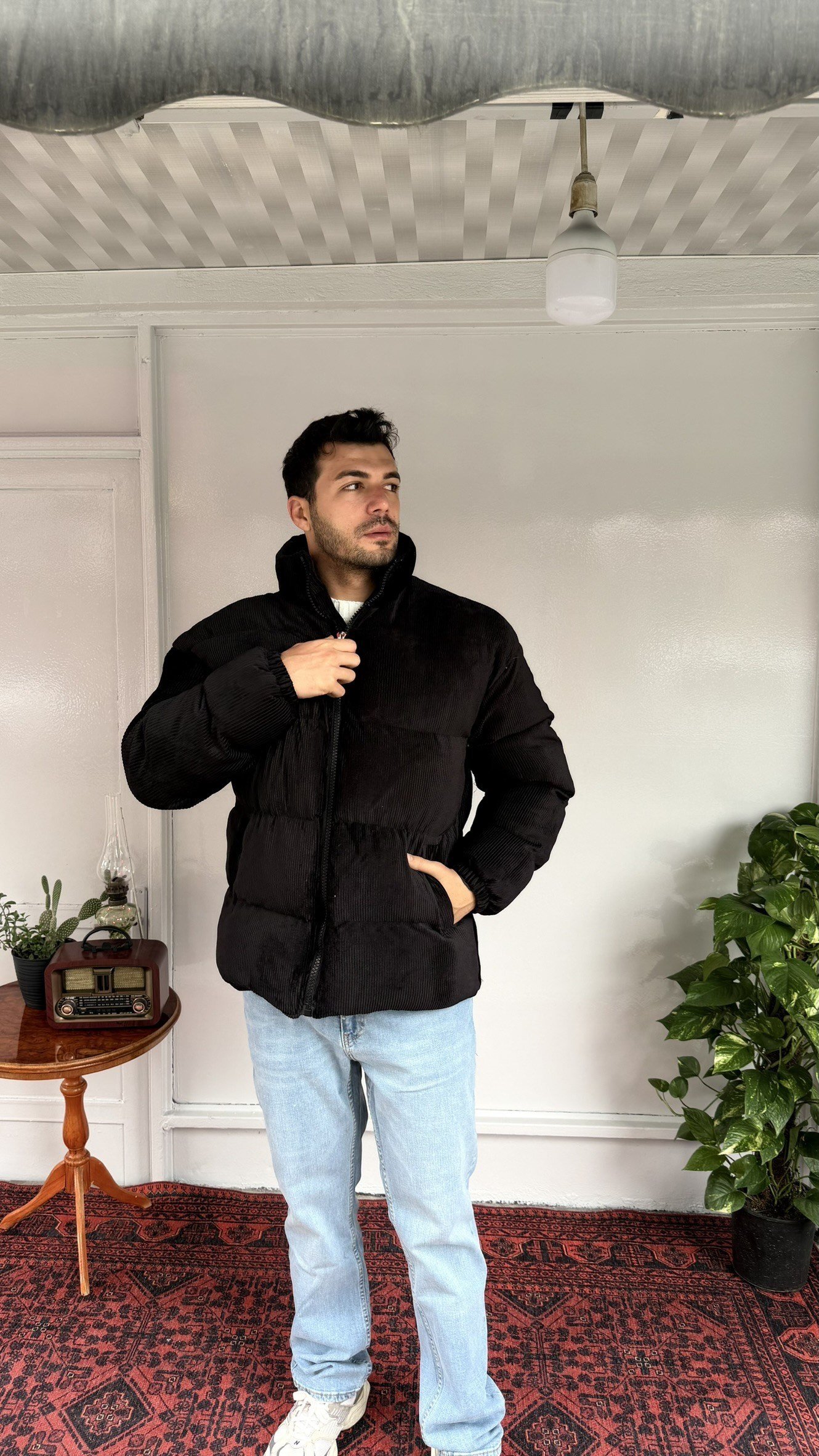 Kadife Şişme Mont