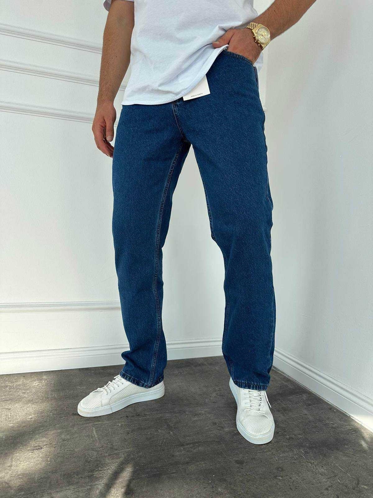 Koyu Mavi Baggy Jean