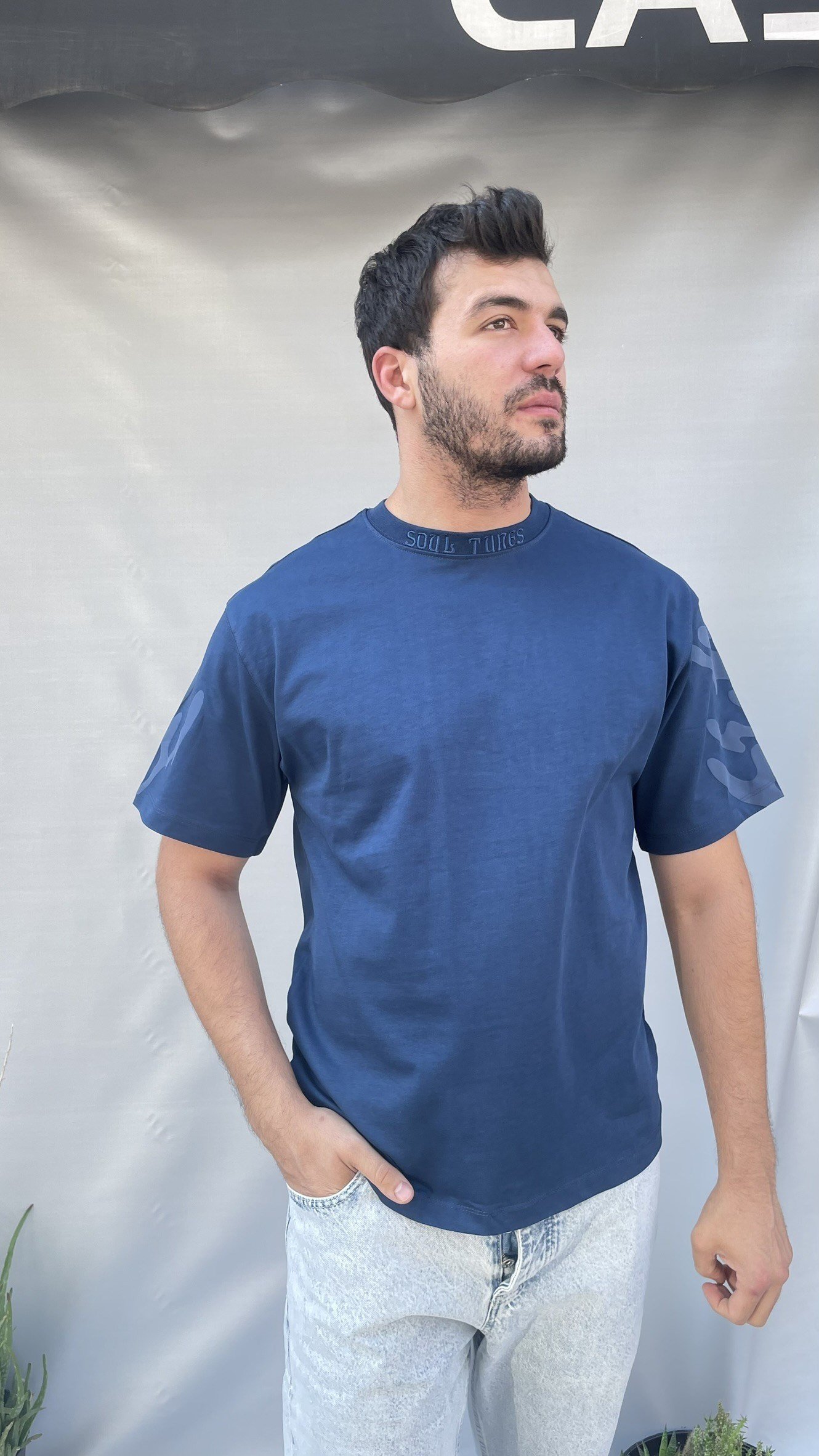 Soul Yaka Nakış Sırt Baskılı Oversize T-shirt