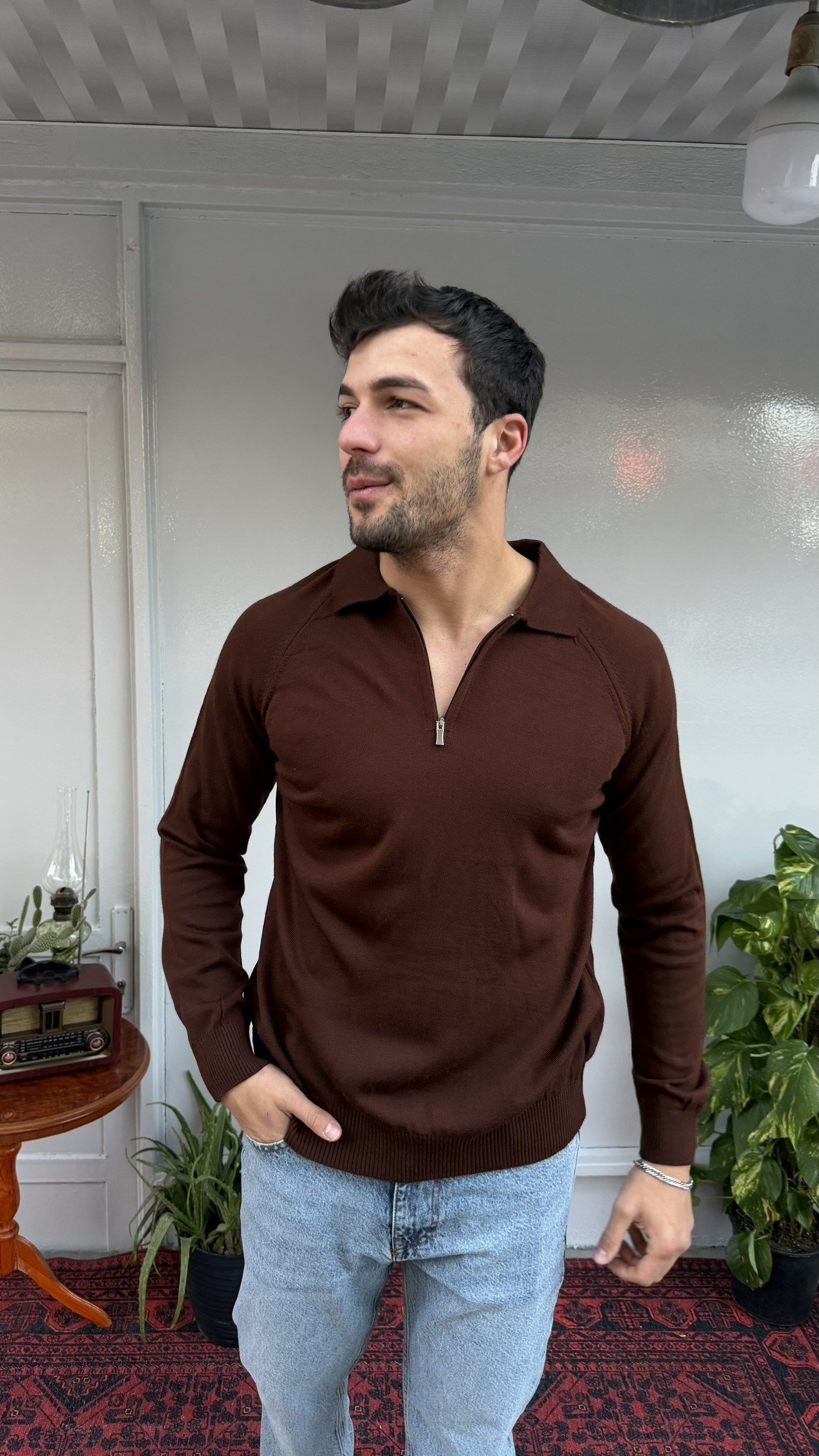Wong Fermuarlı Triko