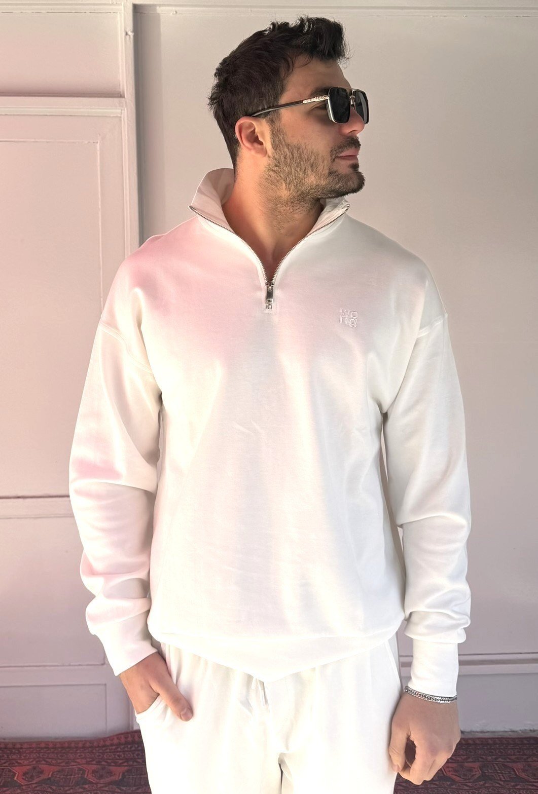 Wong Şardonsuz Yarım Fermuarlı Sweat
