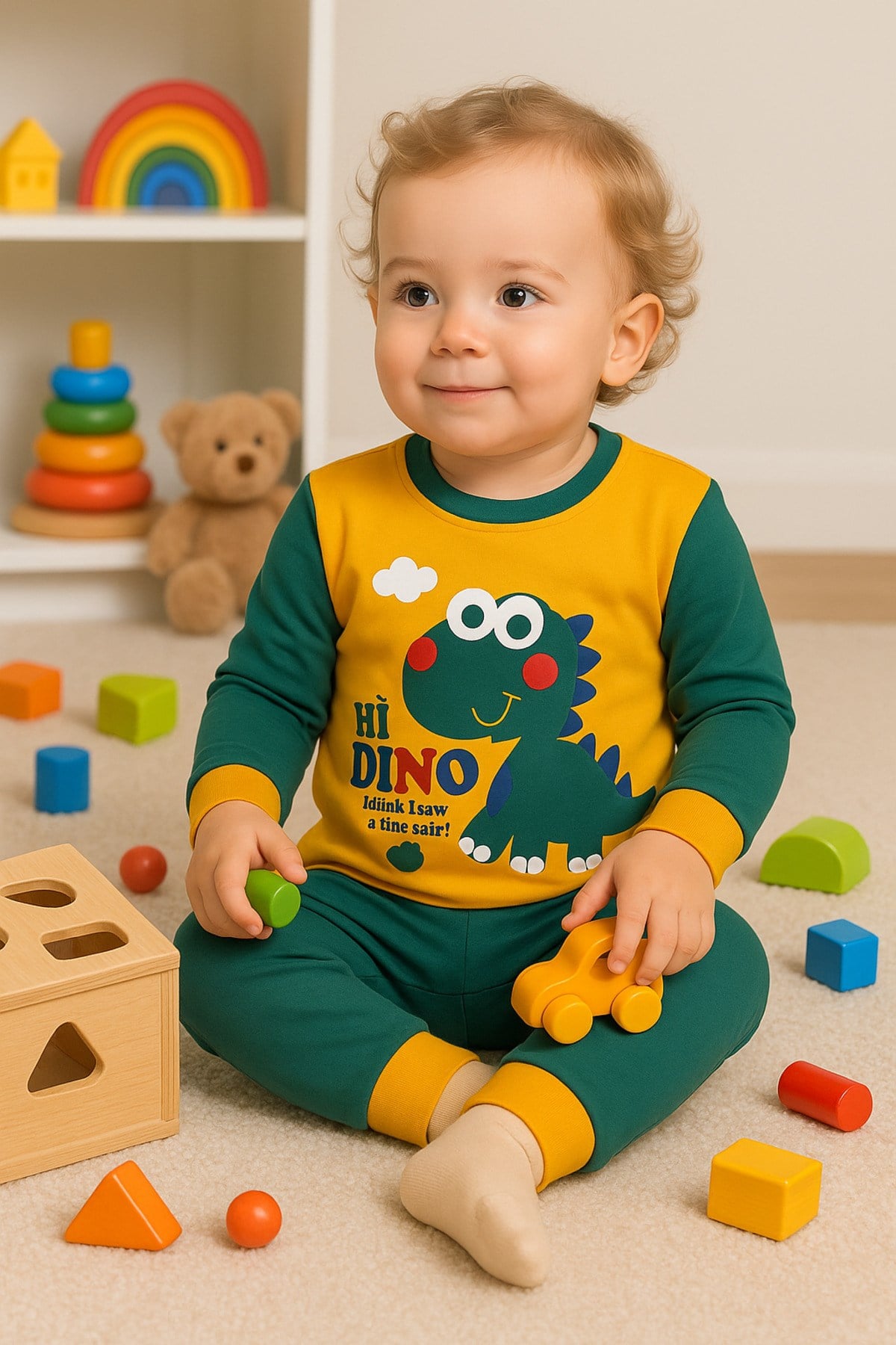 çocuk mevsimlik penye pijama takımı