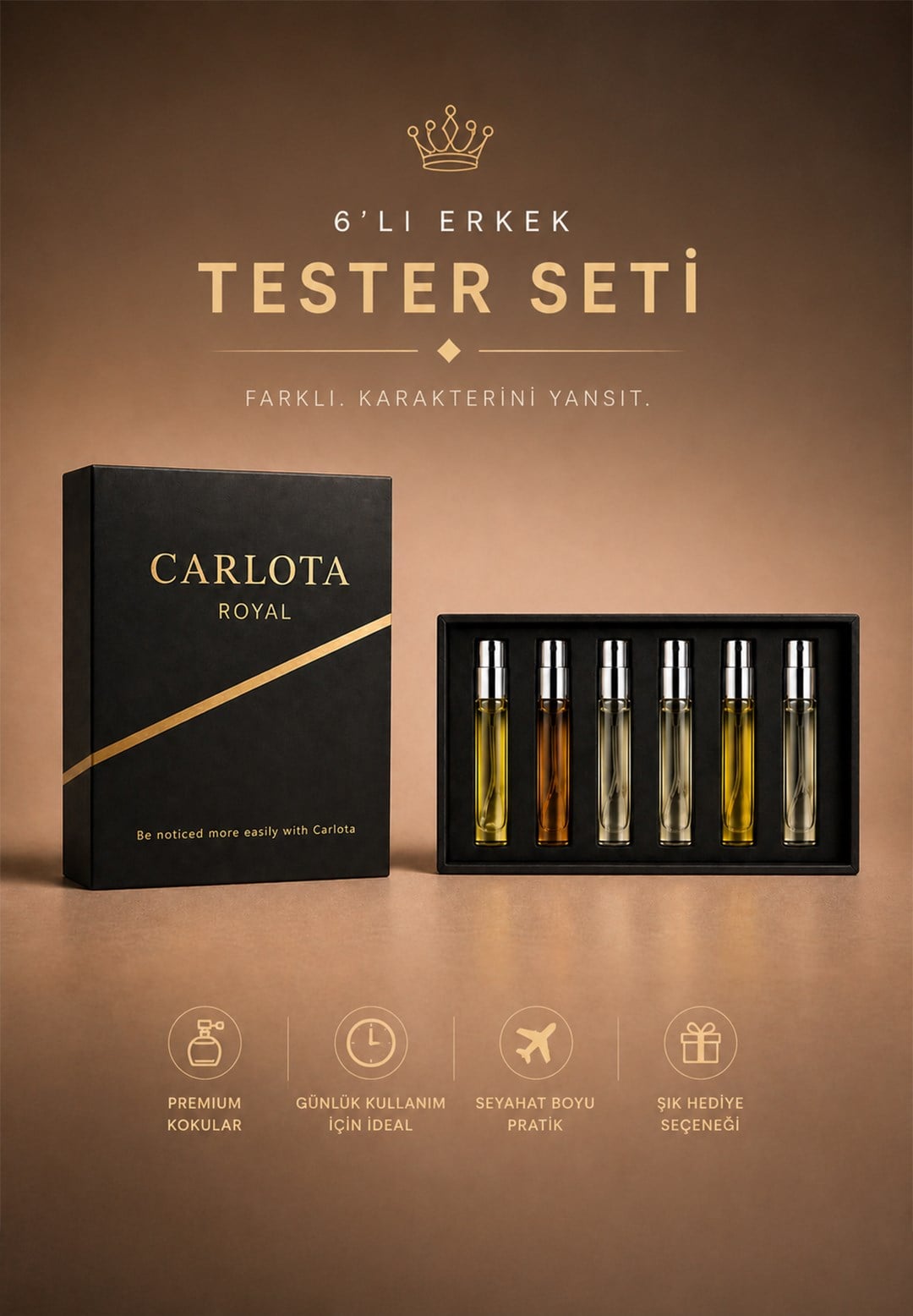 Seçmeli Parfüm Tester Seti – Kendi Setini Oluştur 6'lı Set