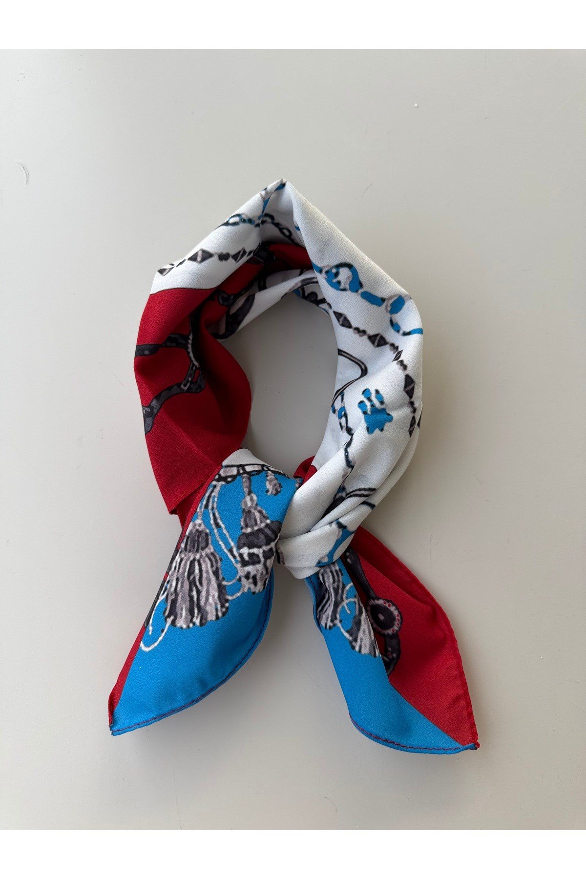 Desenli Fular Bandana 50x50 Kadın Giyim Aksesuar
