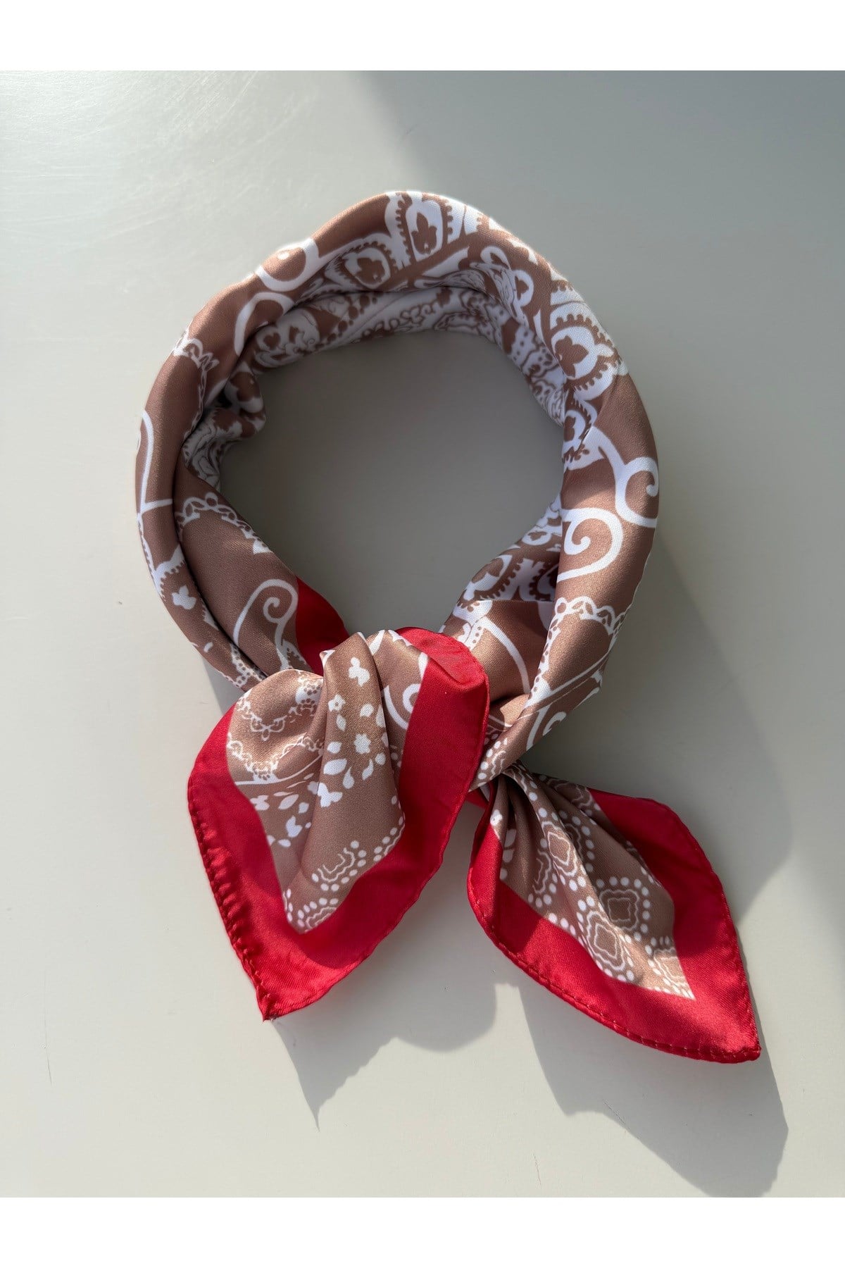 Desenli Fular Bandana 50x50cm Kadın Giyim Aksesuar