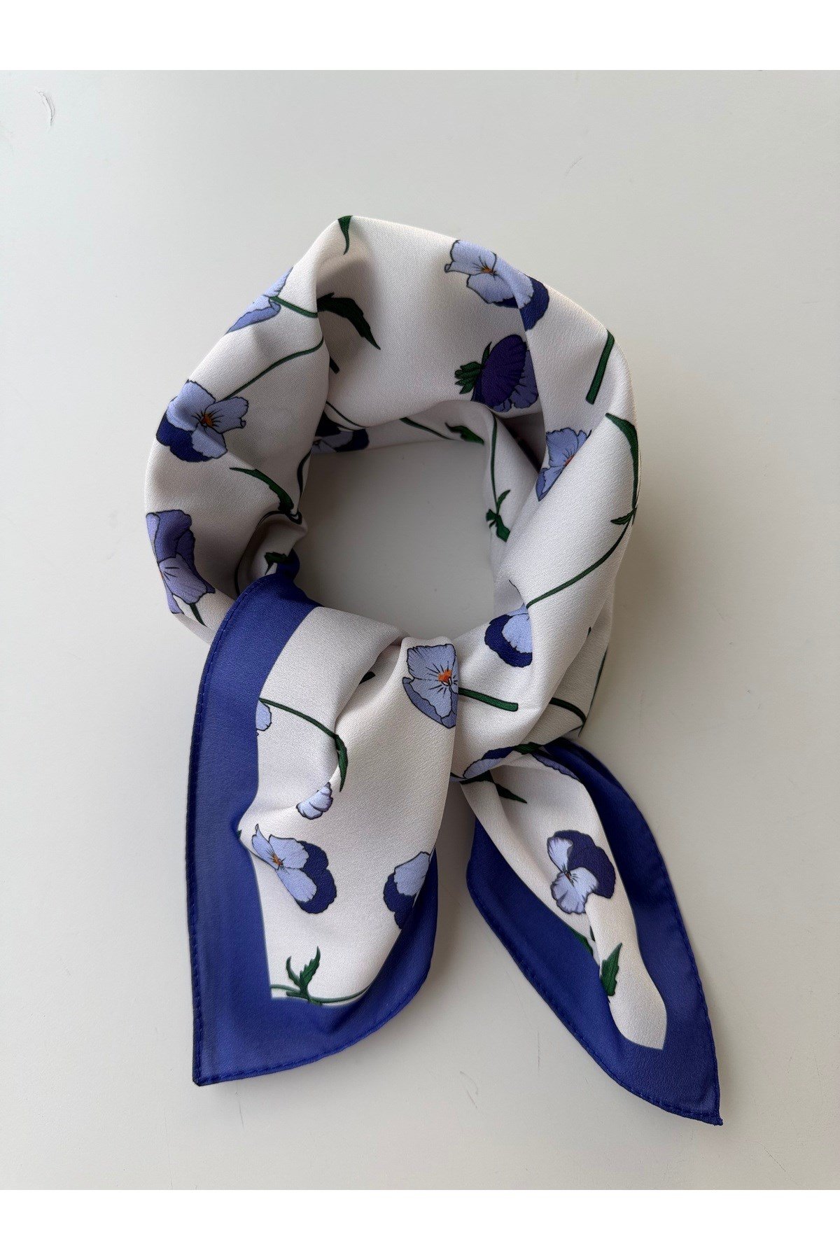 Desenli Renkli Fular Bandana 50x50 Kadın Giyim Aksesuar