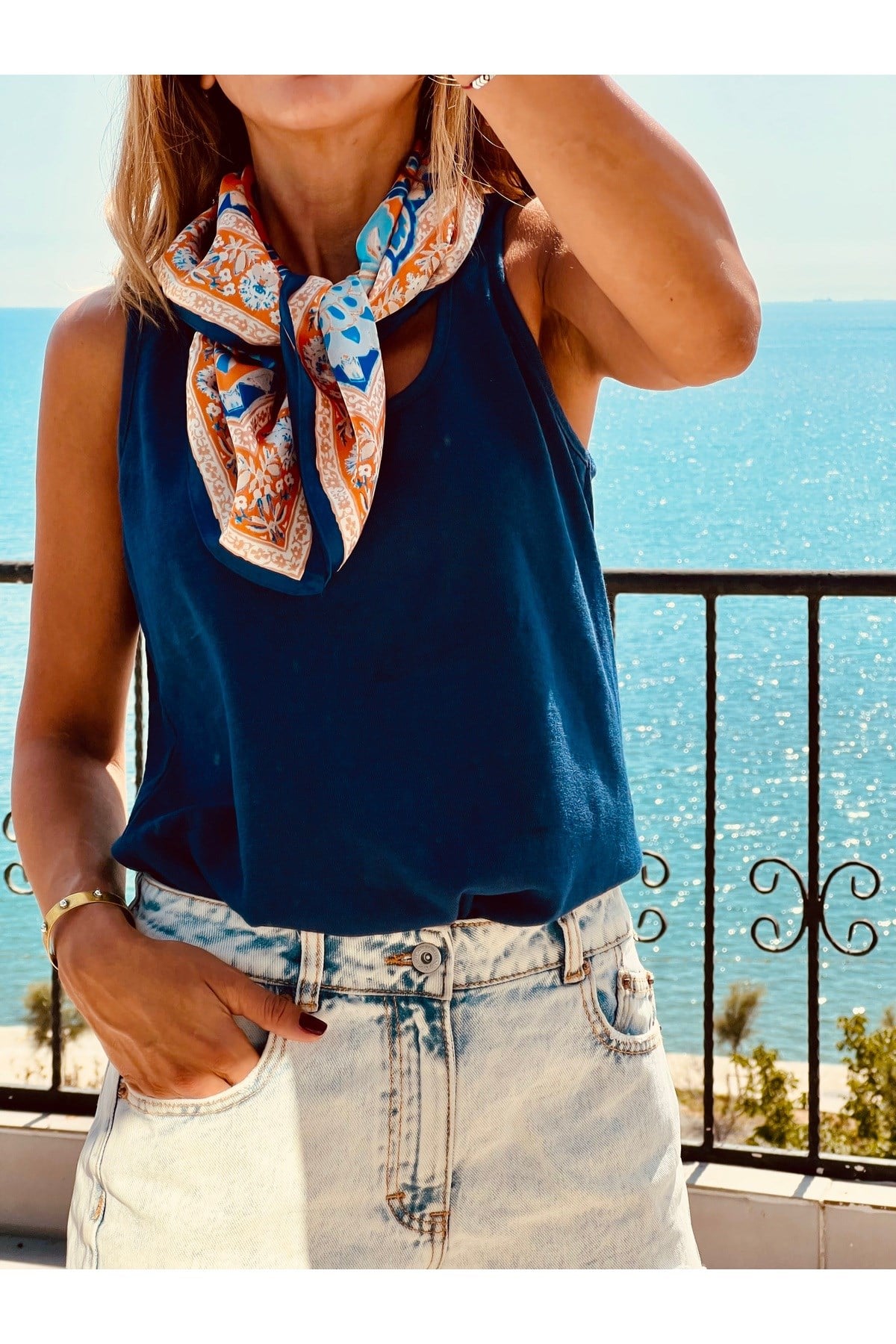 ipek saten fular bandana