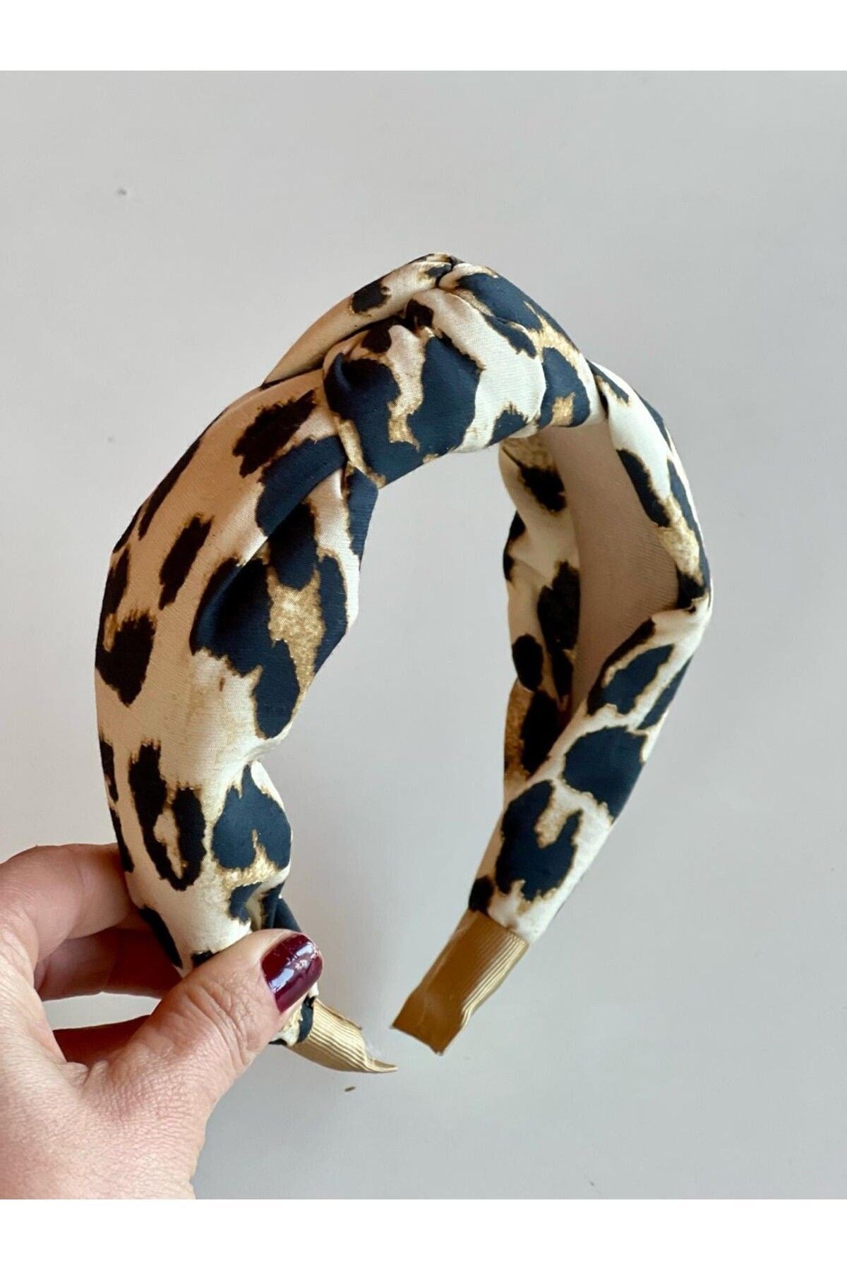 Leopar Desen Düğümlü Taç