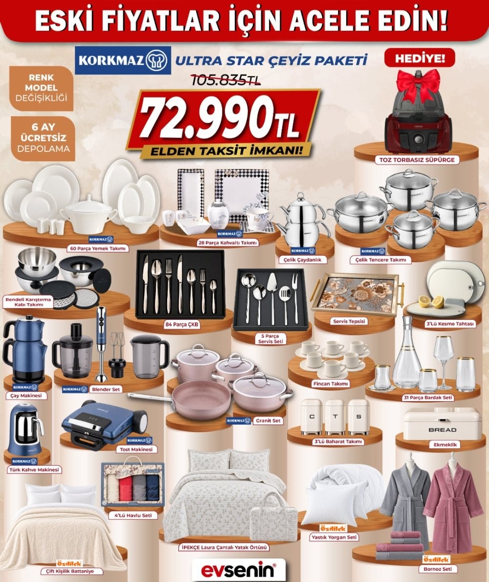 Korkmaz UltraStar Çeyiz Paketi