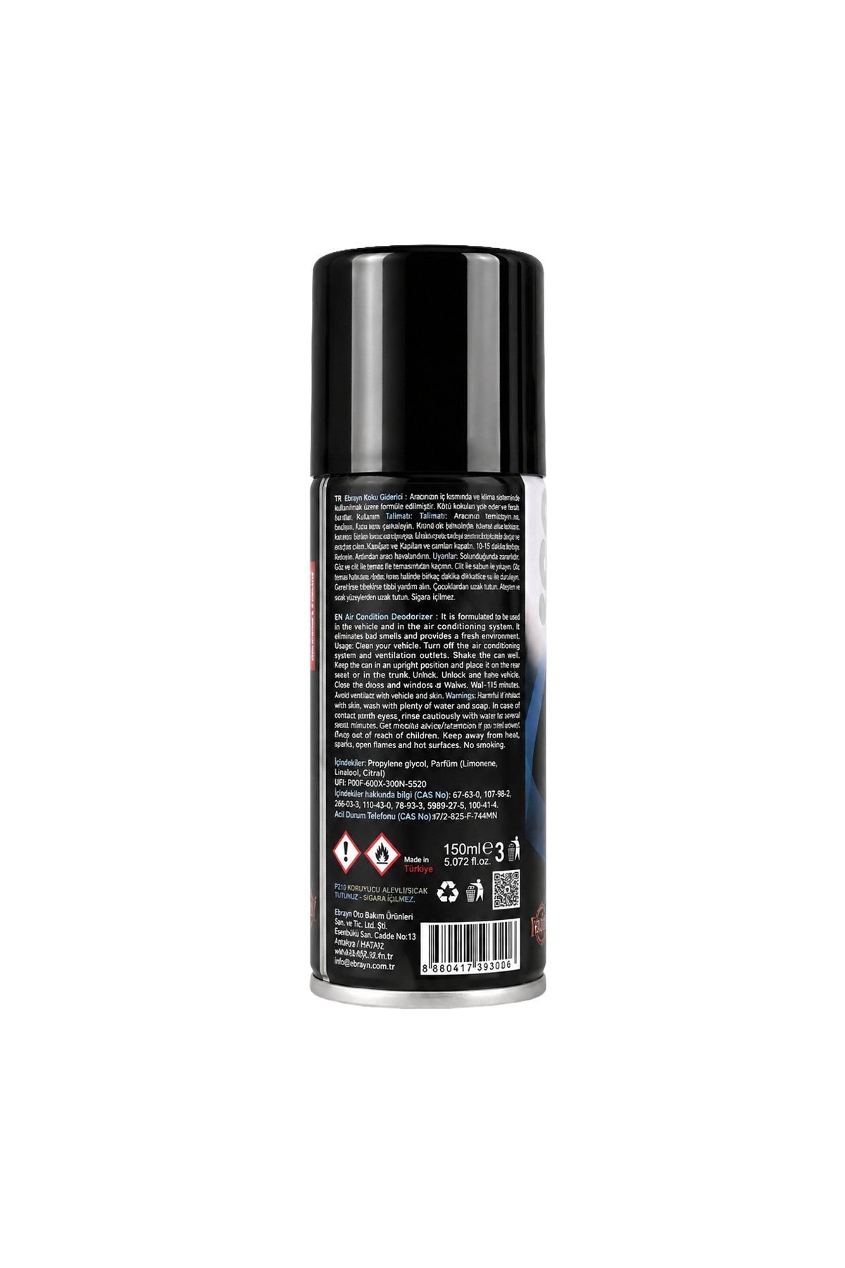 Ebrayn Araç İçi ve Klima Koku Giderici Harmony 150 ml - Klima Bombası