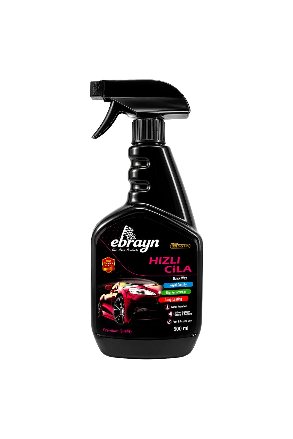 Ebrayn Hızlı Cila Sprey 500 ml - Carnauba Katkılı Su İticili Parlatıcı ve Boya Koruyucu