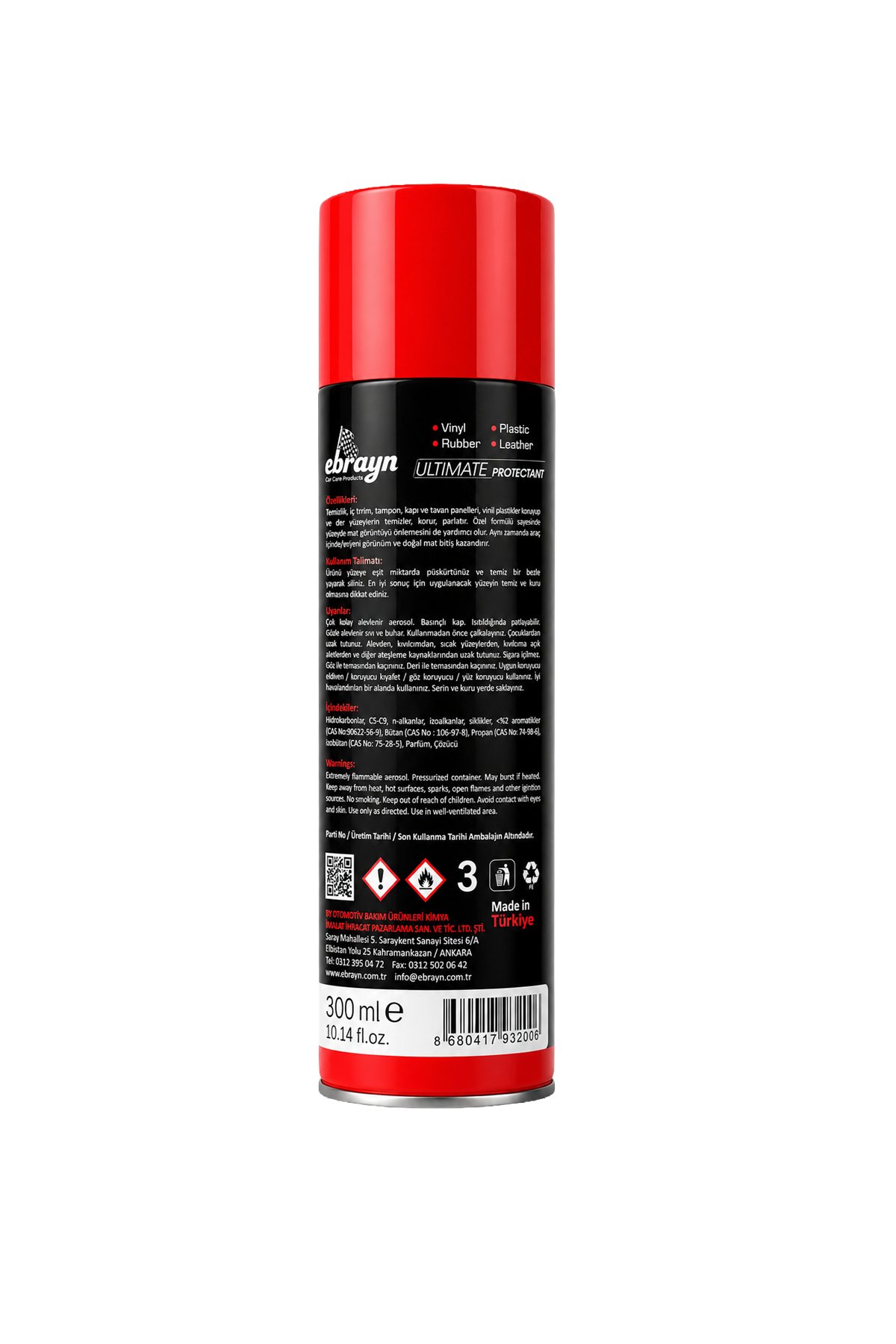 Ebrayn New Car (Yeni Araç) Kokulu Torpido Parlatıcı Sprey 300 ml