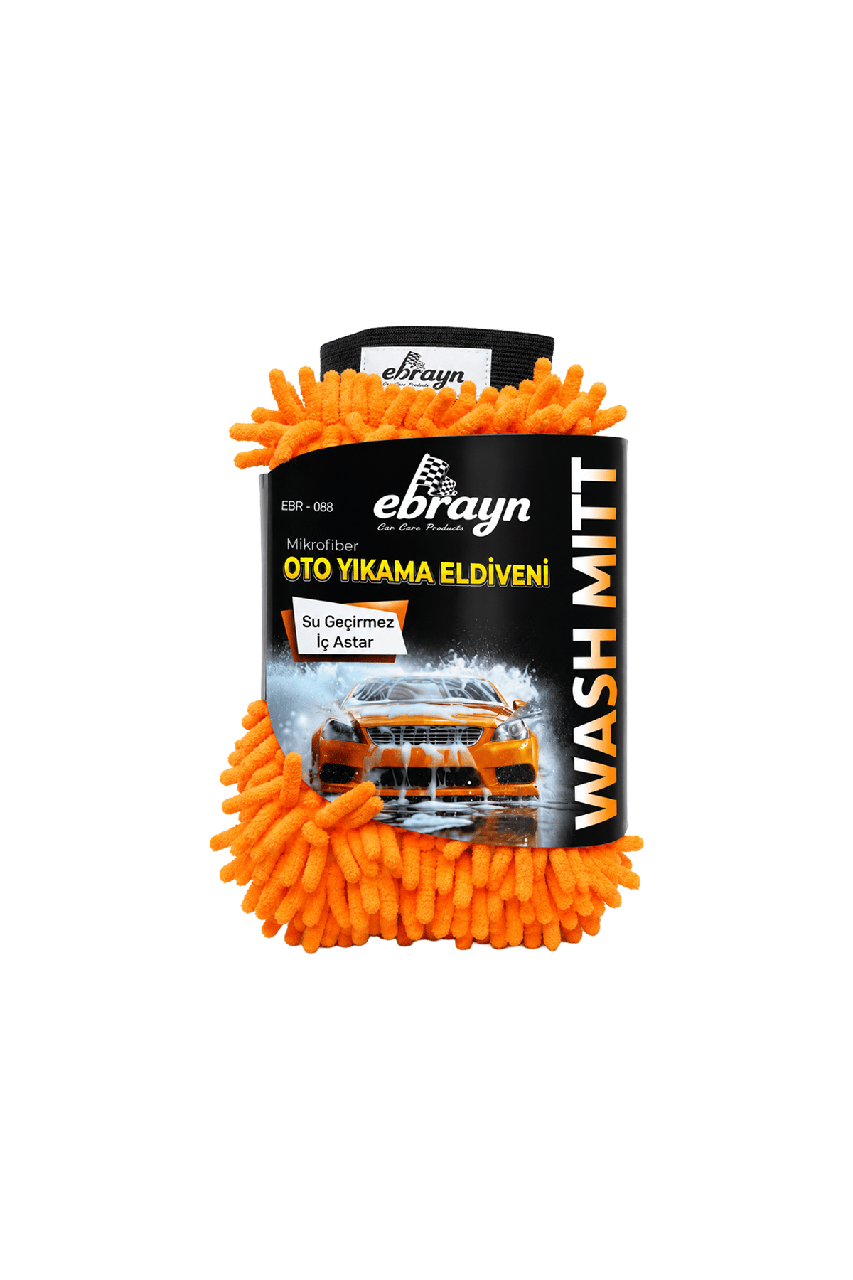 Ebrayn Su Geçirmez İç Astarlı Mikrofiber Oto Yıkama Eldiveni - Şönil Dokulu Çizmez Wash Mitt