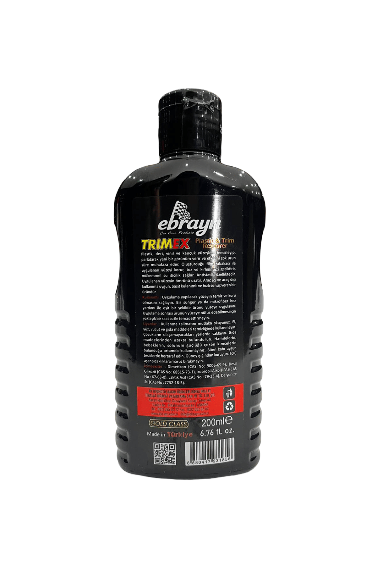 Ebrayn Trimex Plastik ve Kauçuk Yenileyici Parlatıcı 200 ml - Dış Aksam Restoratör