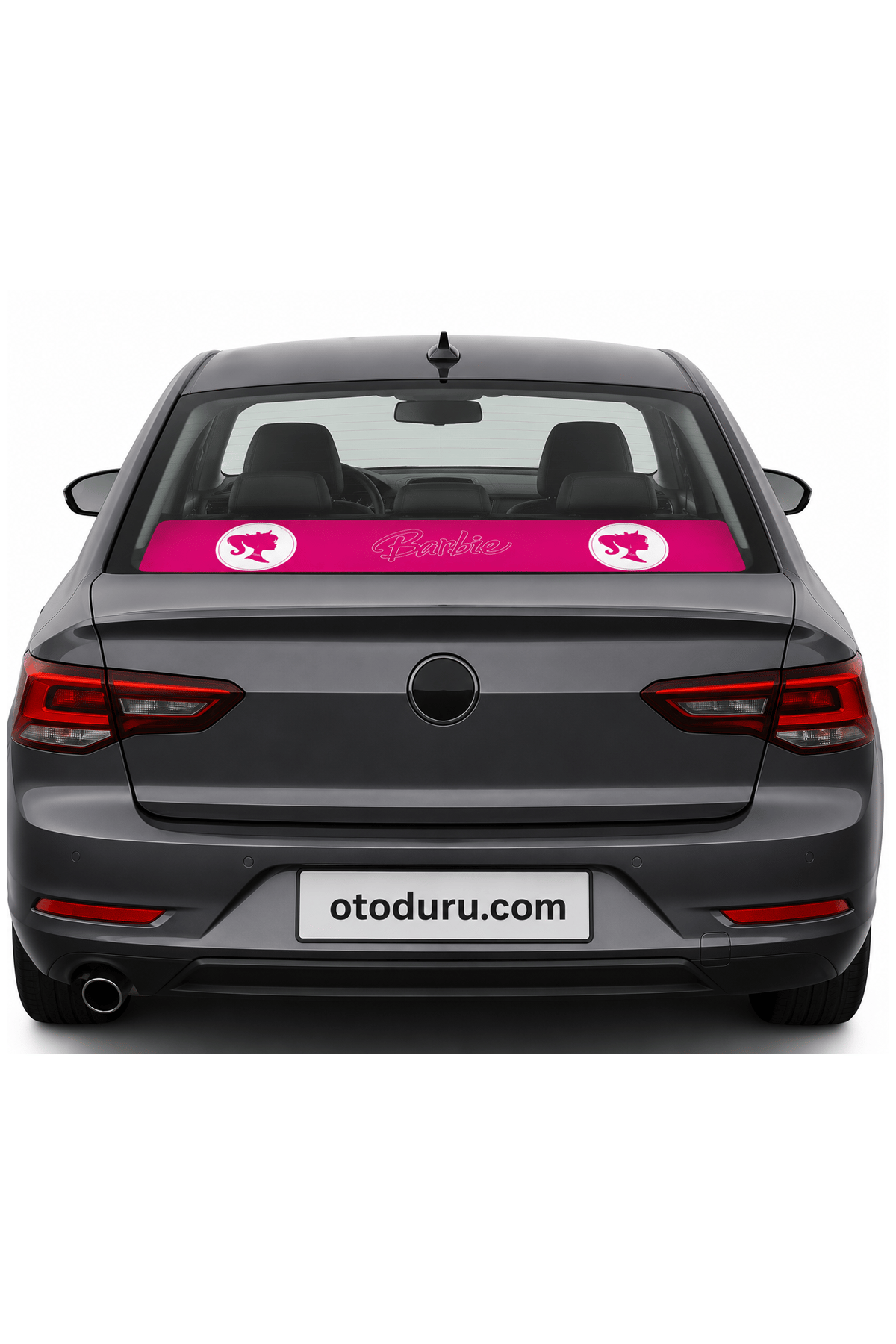 OEM Barbie Pembe Tasarımlı 2'li Torpido ve Pandizot Koruyucu Havlu Seti