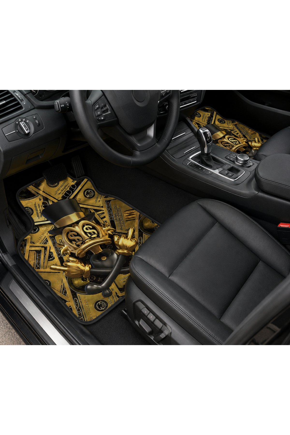 OEM Gold Rich Duck Tasarımlı Dijital Baskılı 4 Parça Üniversal Halı Paspas Seti