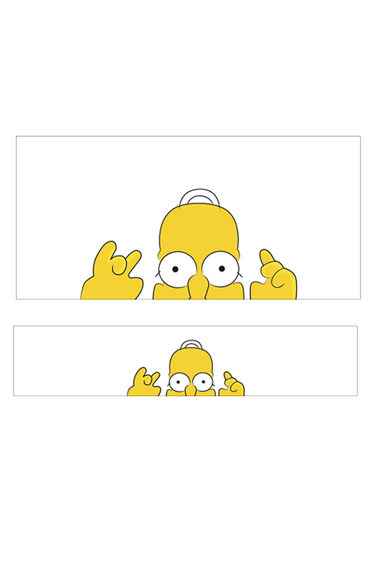 OEM Homer Simpson Şaşkın Tasarımlı 2'li Torpido ve Pandizot Koruyucu Havlu Seti
