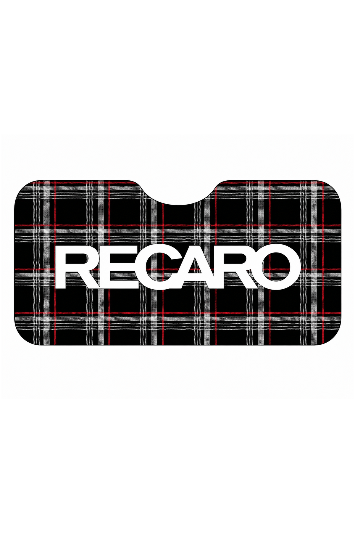 OEM RECARO Ekose Desenli Tasarımlı Katlanabilir Ön Cam Güneşliği
