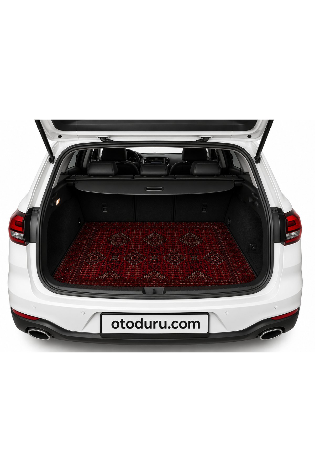 OEM Şark Köşesi Türk Halısı Motifli Premium Bagaj Halısı (Kırmızı)