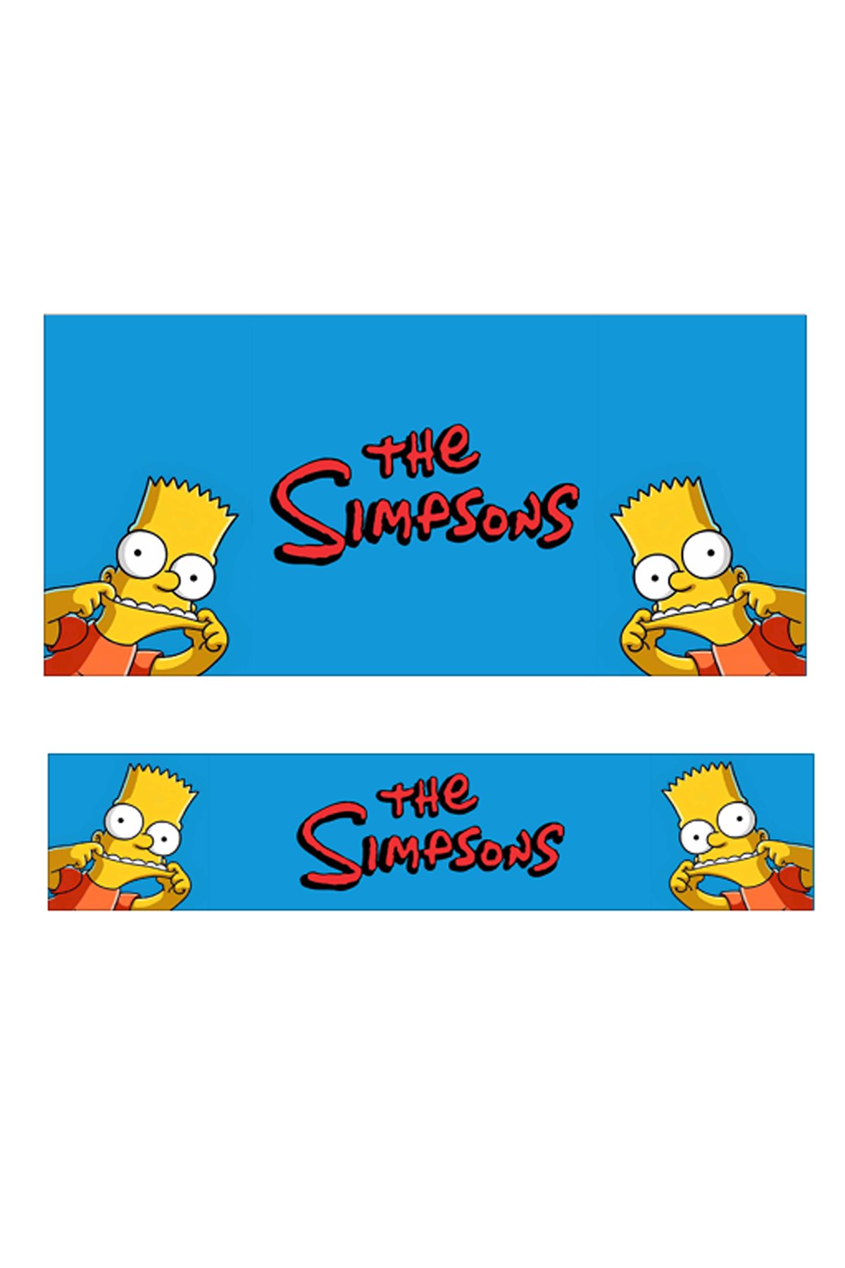 OEM The Simpsons Bart Tasarımlı Mavi 2'li Torpido ve Pandizot Koruyucu Havlu Seti