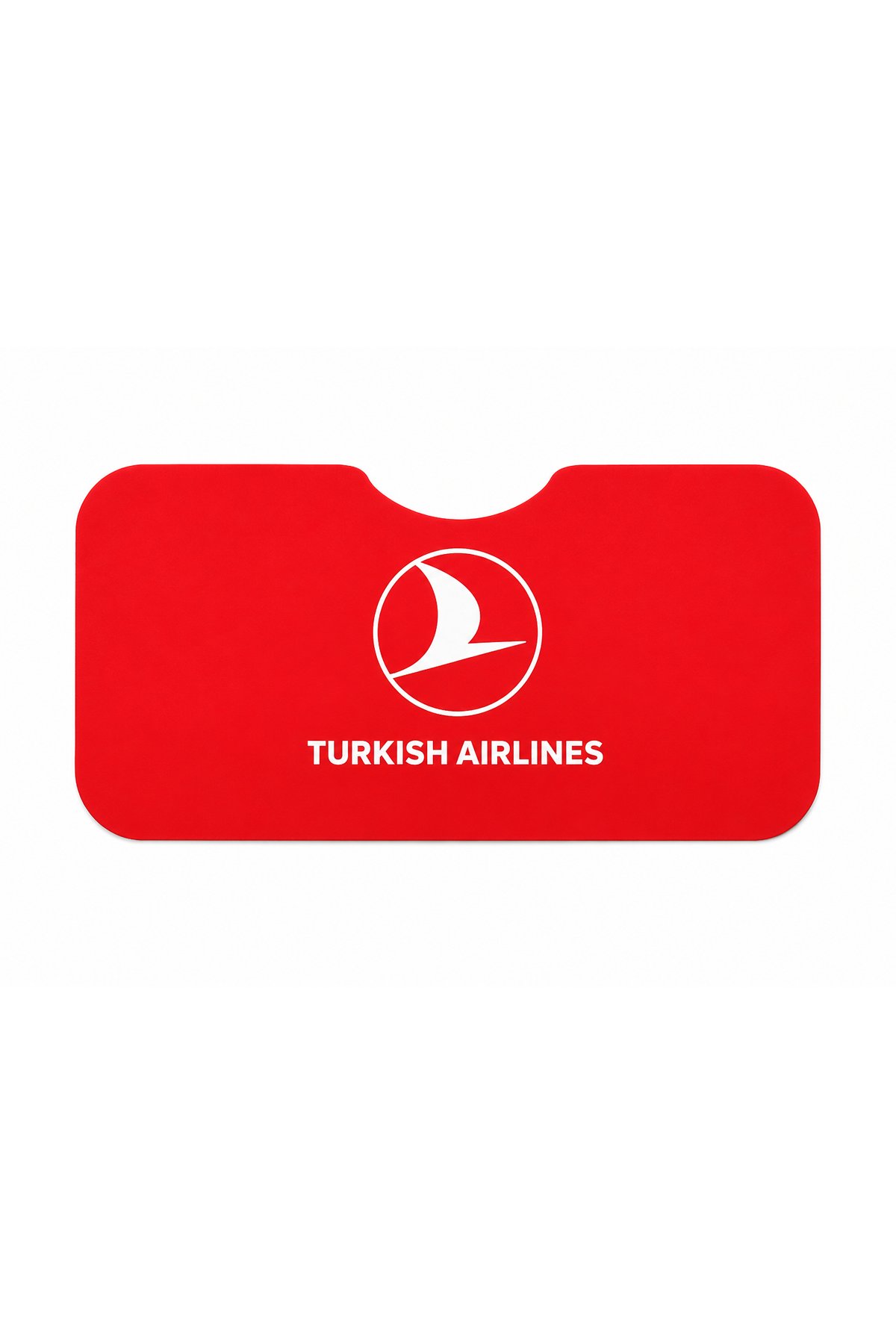 OEM Turkish Airlines Logolu Kırmızı Katlanabilir Ön Cam Güneşliği