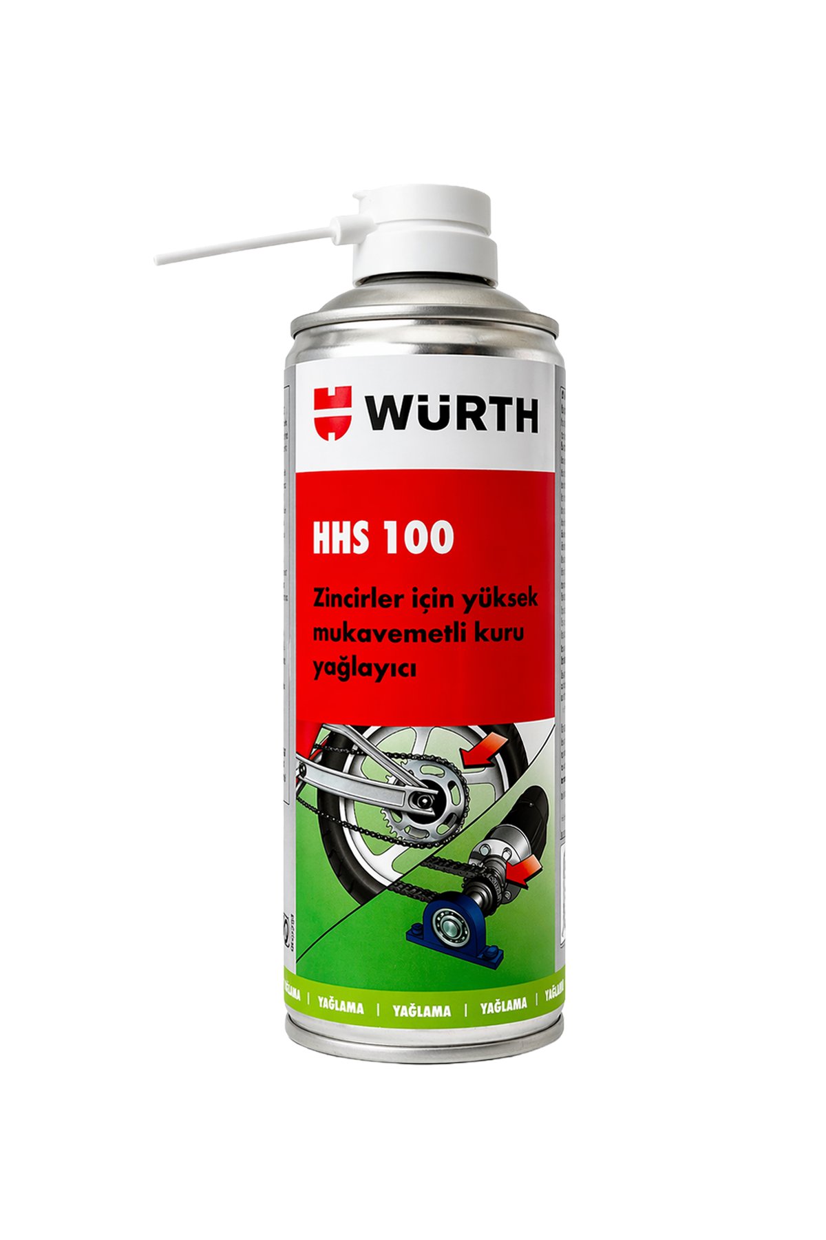 Würth HHS 100 Zincirler İçin Yüksek Mukavemetli Kuru Yağlayıcı 400 ml
