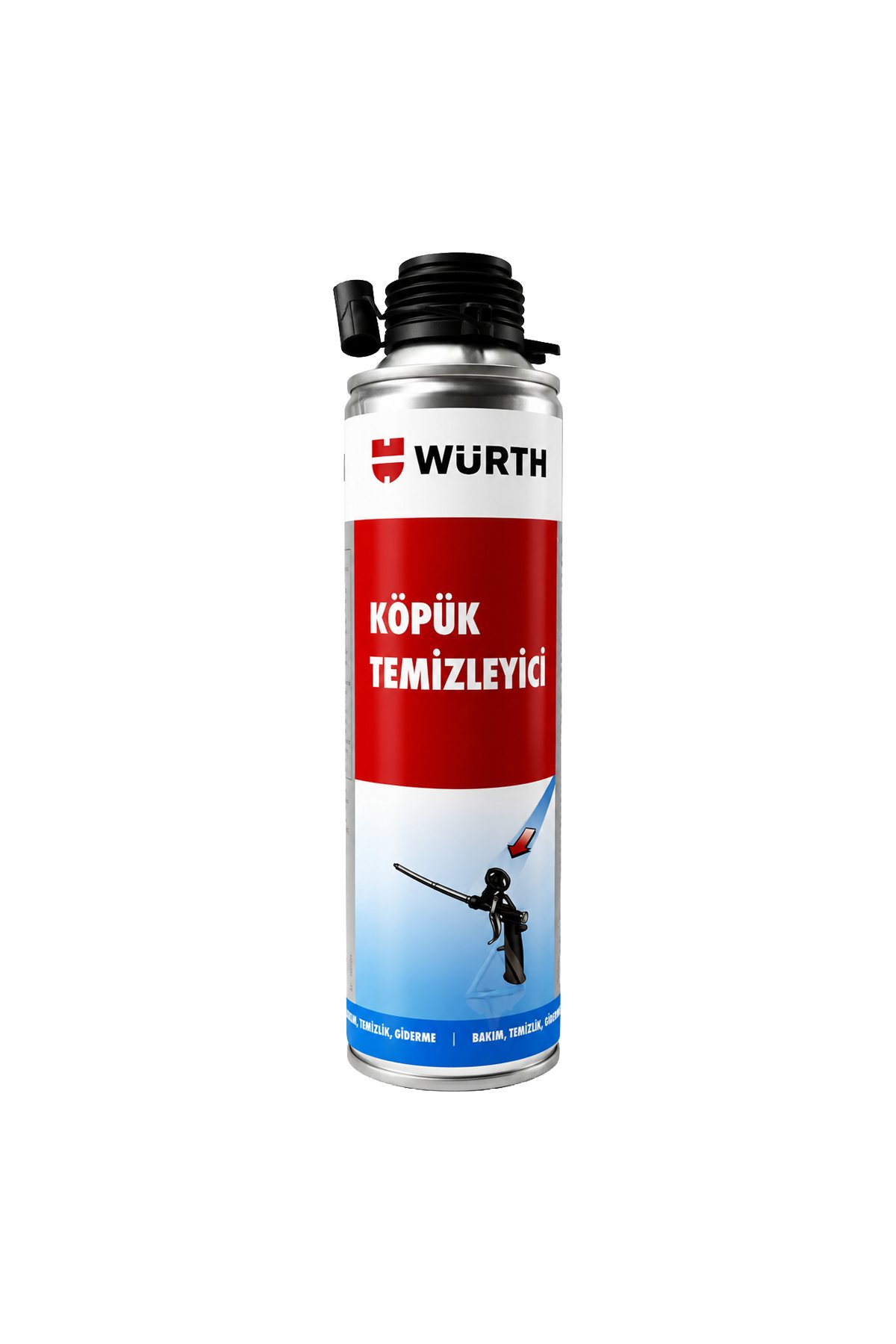 Würth PU Köpük Temizleyici Sprey 500 ml - Tabanca ve Kürleşmemiş Köpük Temizleme Solventi