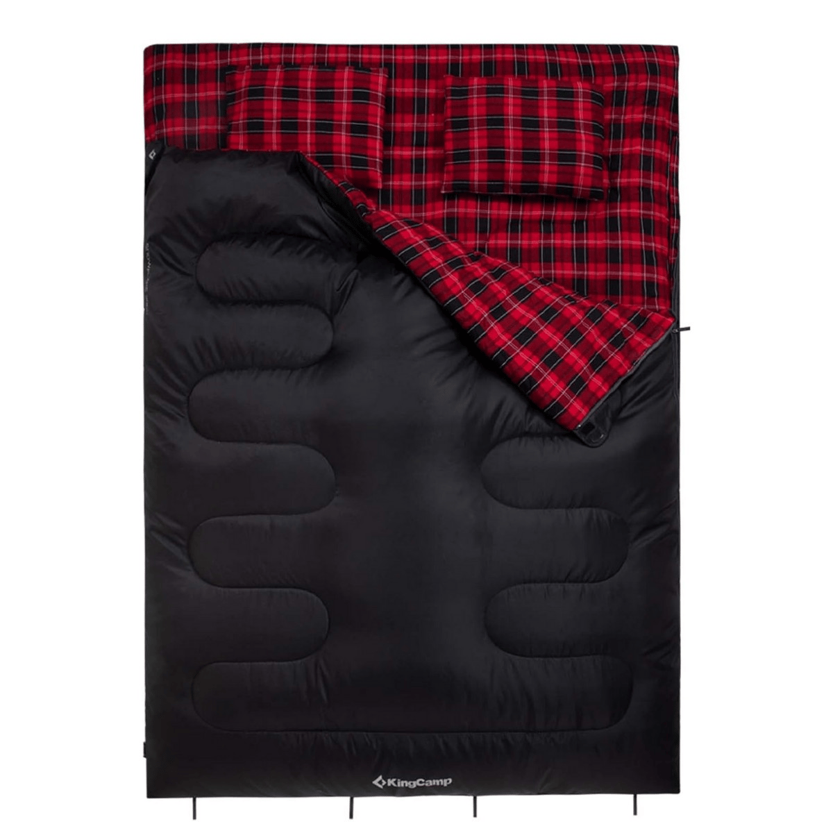 KingCamp Snowflake 300-D Ultra Çift Kişilik Uyku Tulumu Black