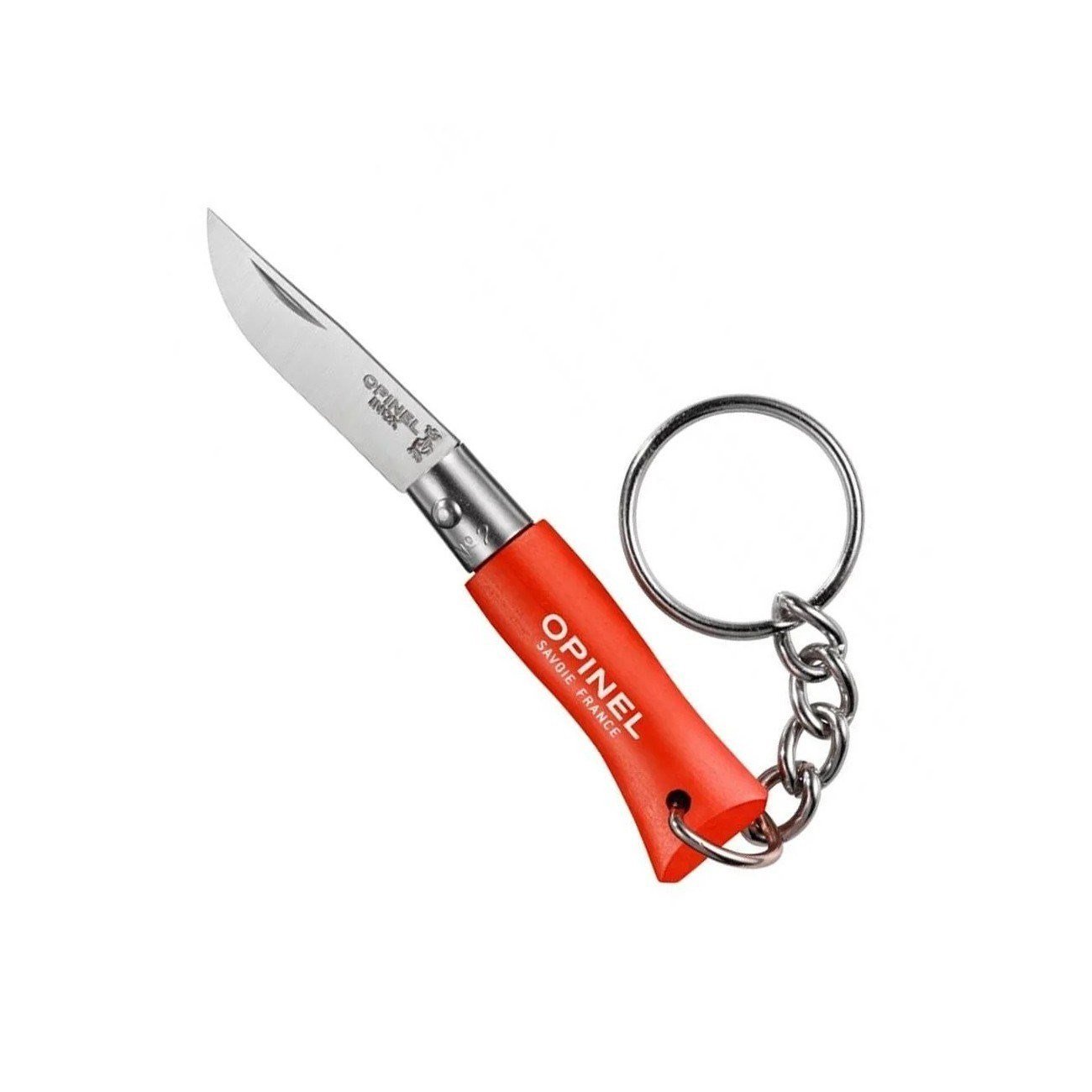 Opinel N°02 Gürgen Saplı Inox Anahtarlık Çakı Turuncu