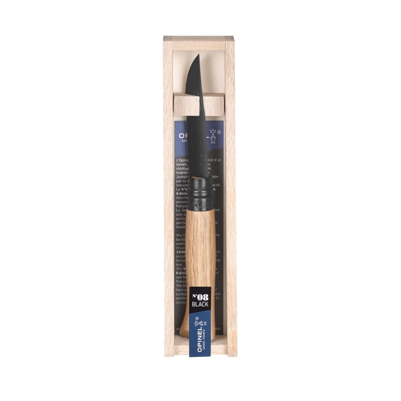 Opinel N°8 Black Edition Meşe Saplı Inox Çakı 