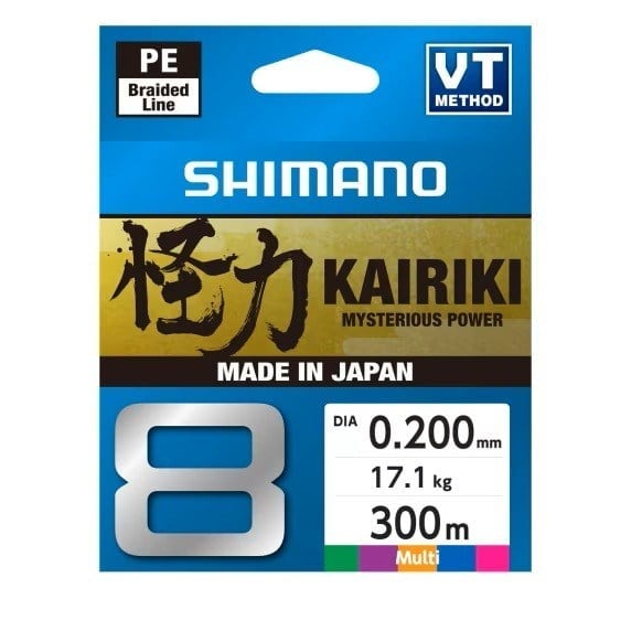 Shimano Misina Kairiki 8 300m 0.20mm 17.1kg Multi Color