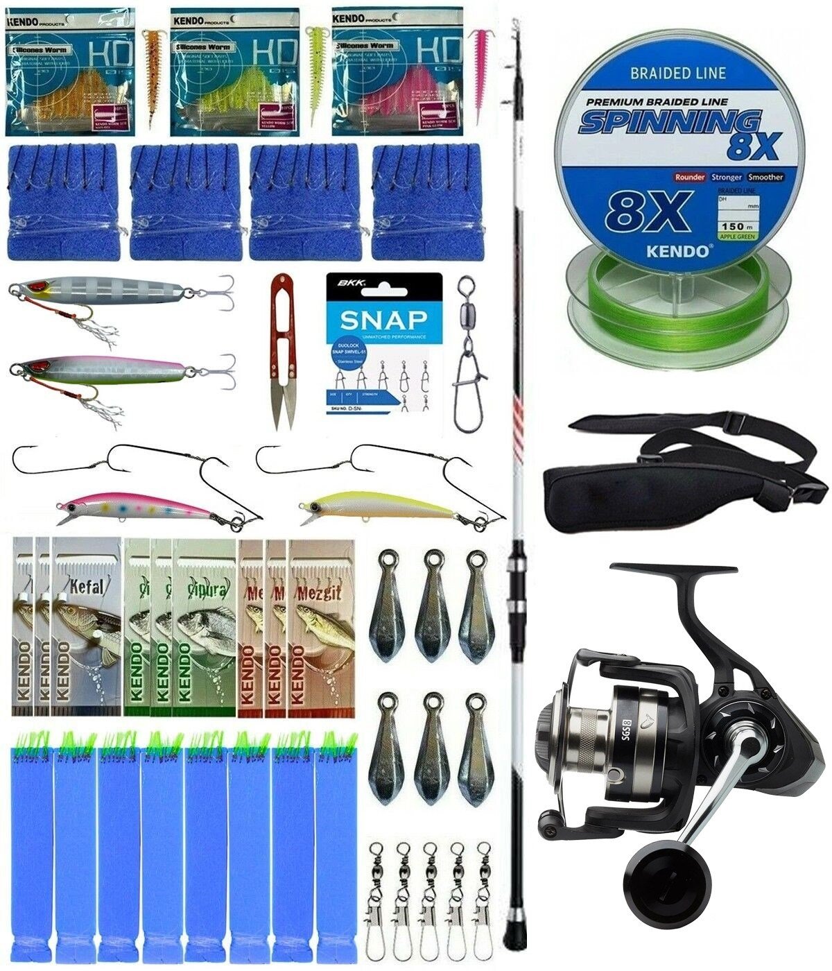 Yek Outdoor Hazır Tekne Oltası Seti Shimano Kamış Vengeance AX Boat Tele 1,80m 150g 3pc&Savage Gear SGS8 4000 FD 8+1BB Olta Makinesi