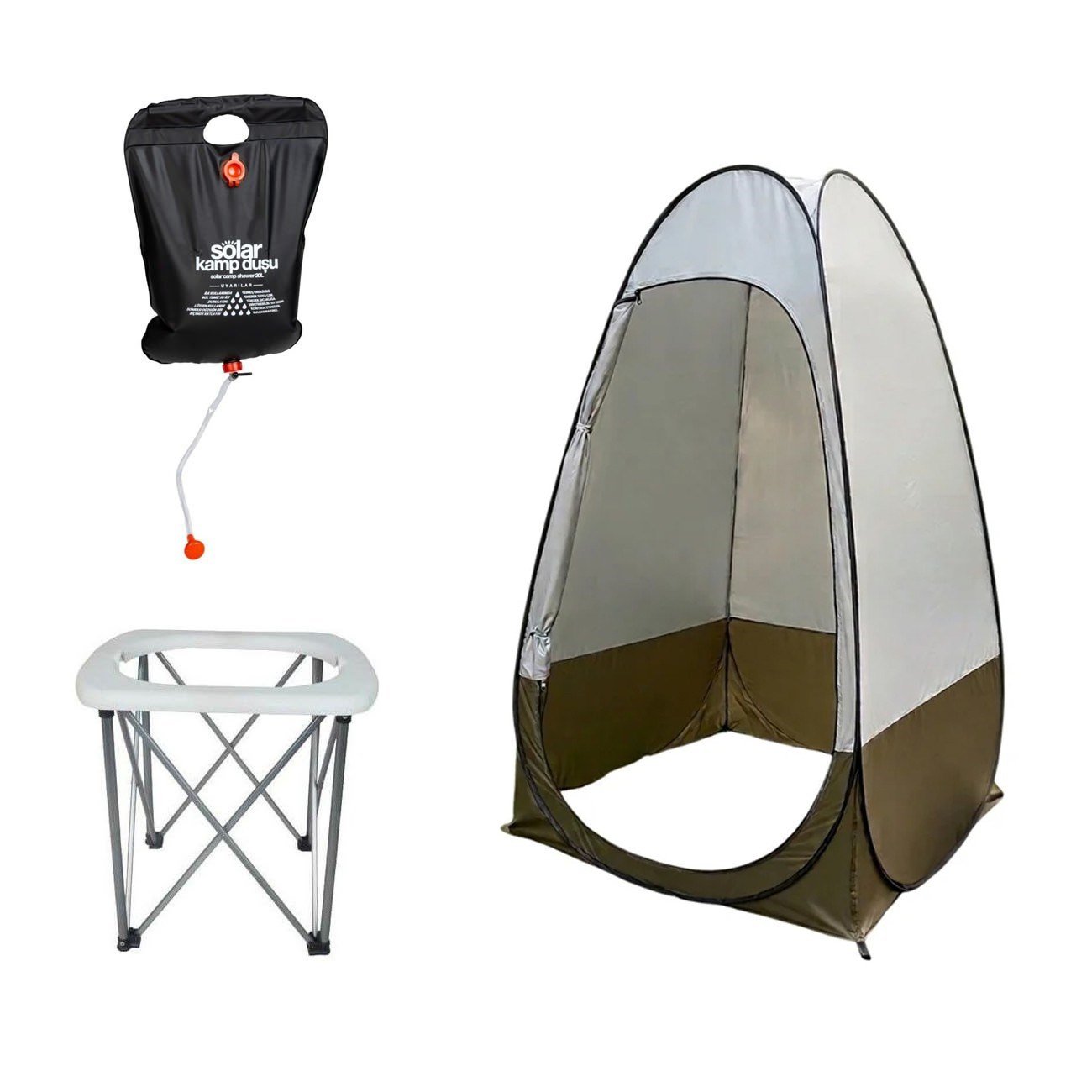Yek Outdoor Lux Tam Otomatik Duş & WC Konfor Seti 103x103x200cm