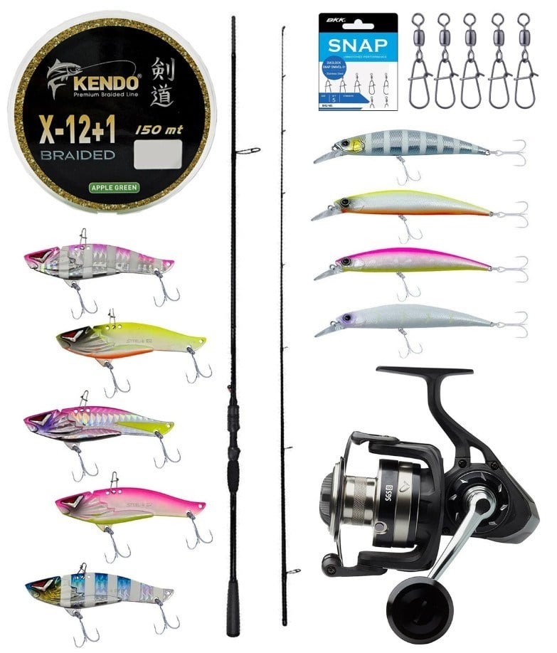 Yek Outdoor Pro Spin Seti Okuma Psycho Stick Game 274cm Ex-Fast 15-40gr 2 Parça Olta Kamışı&Savage Gear SGS8 4000 FD 8+1BB Olta Makinesi