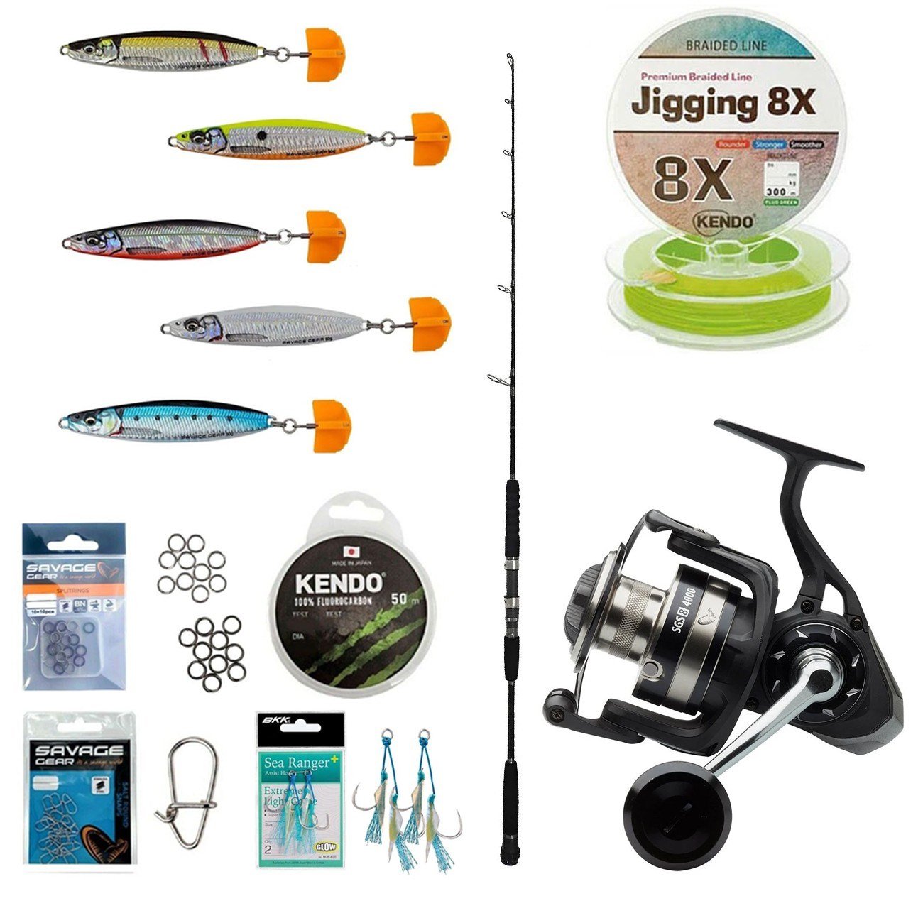 Yek Outdoor Profesyonel Tekne Oltası Seti Cavalla Speed Jigging Spin 159cm MH 150-250GR 1 Parça Kamış&Savage Gear SGS8 8000 FD 8+1BB Olta Makinesi