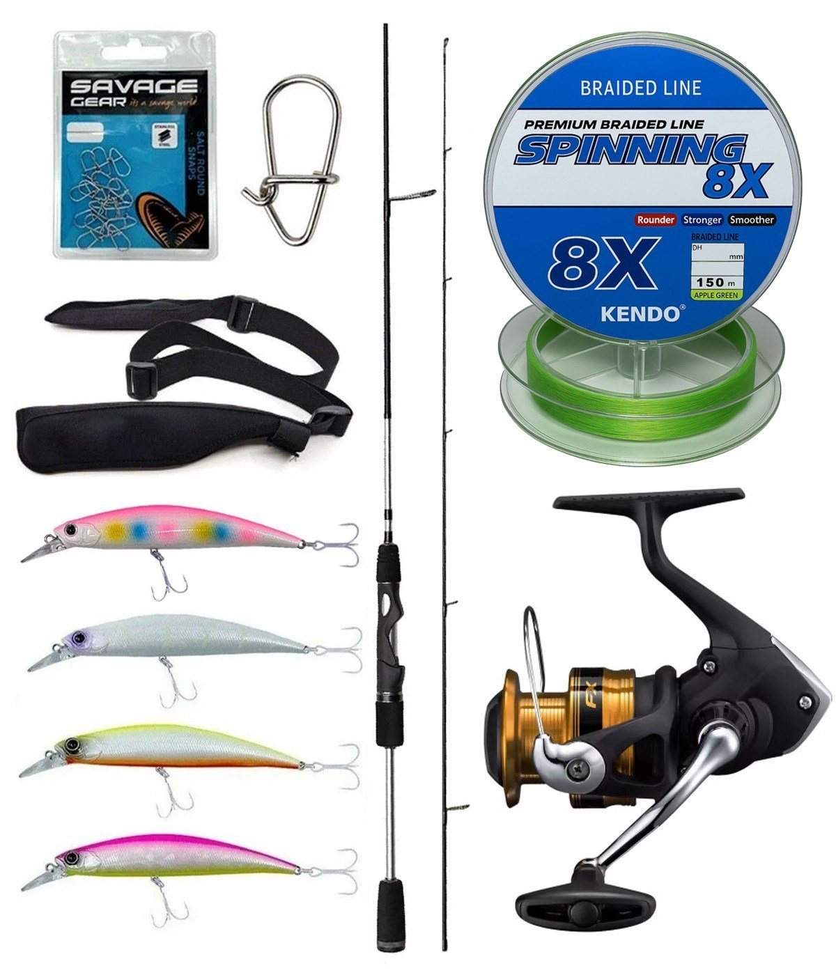 Yek Outdoor Spin Olta Seti Okuma Helios SX Spin 2,70cm 15-45 gr Spin Kamışı&Shimano Makina FX 4000 FC