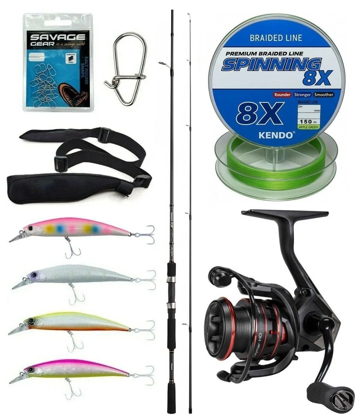 Yek Outdoor Spin Olta Seti Shimano Kamış FX XT Spinning Moderate Fast 2,70m 14-40g 2pc&Okuma Ceymar HD CHD-2500A Olta Makinesi