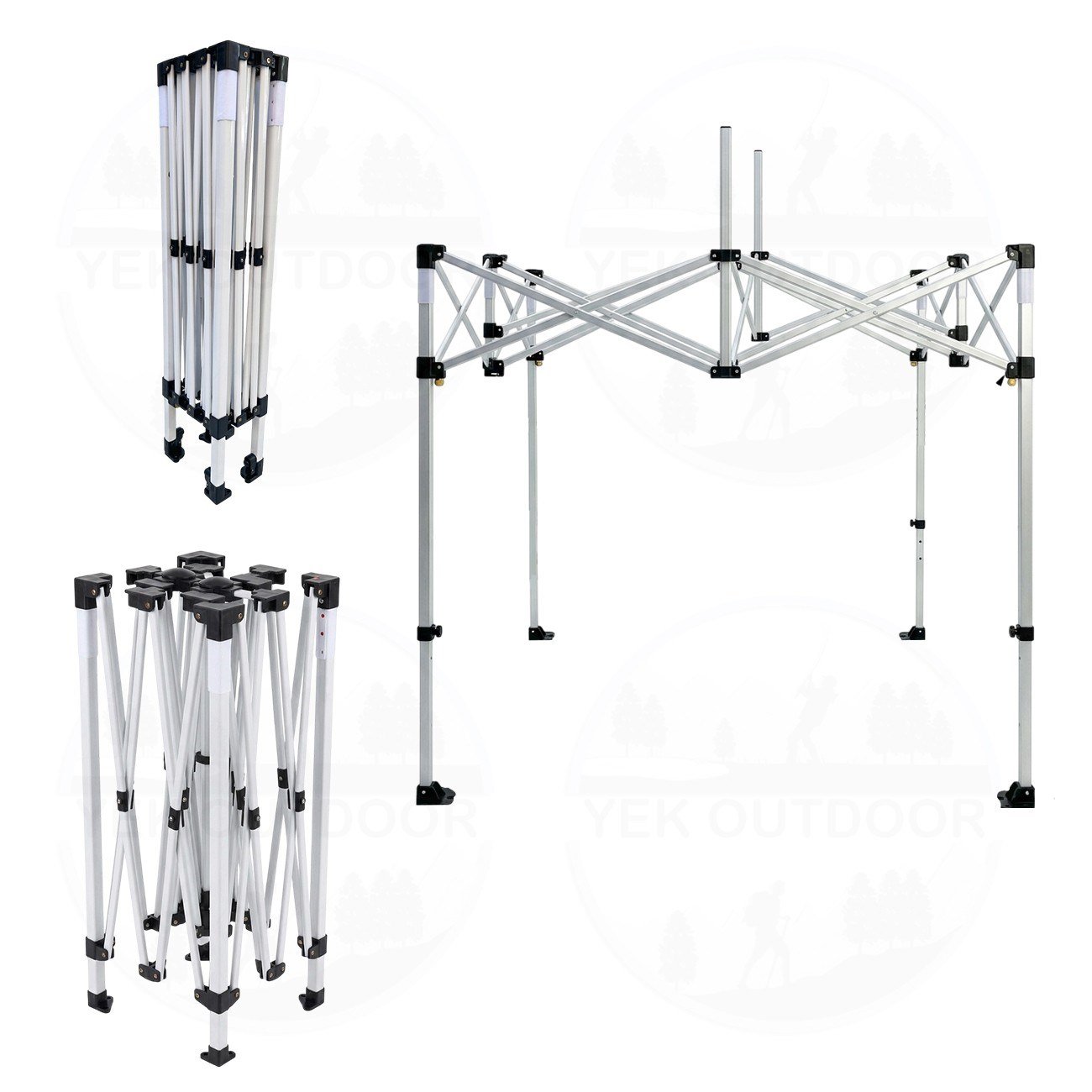 Yek Outdoor Teleskopik 3x2 m Bagaj Boy Otomatik Gazebo İskeleti | Çardak İskeleti