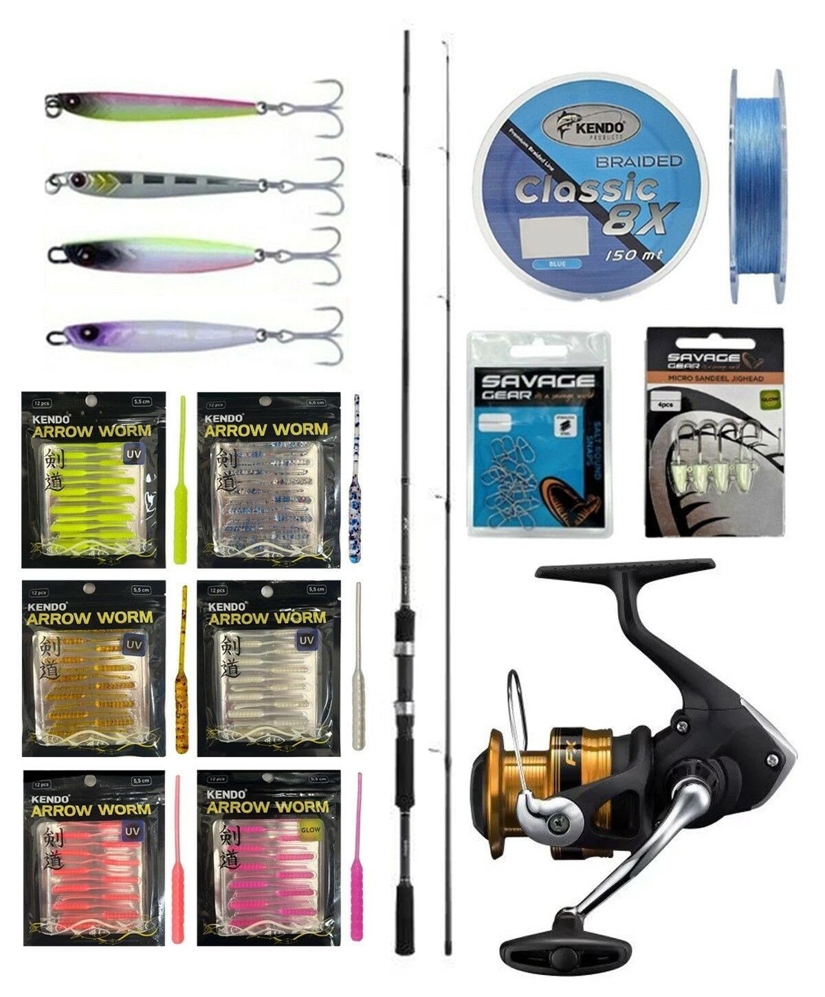 YekOutdoor FireWorm LRF Seti Shimano Kamış FX XT Spinning Moderate Fast 1,80m 3-14g 2pc&Shimano Makina FX 2500 FC