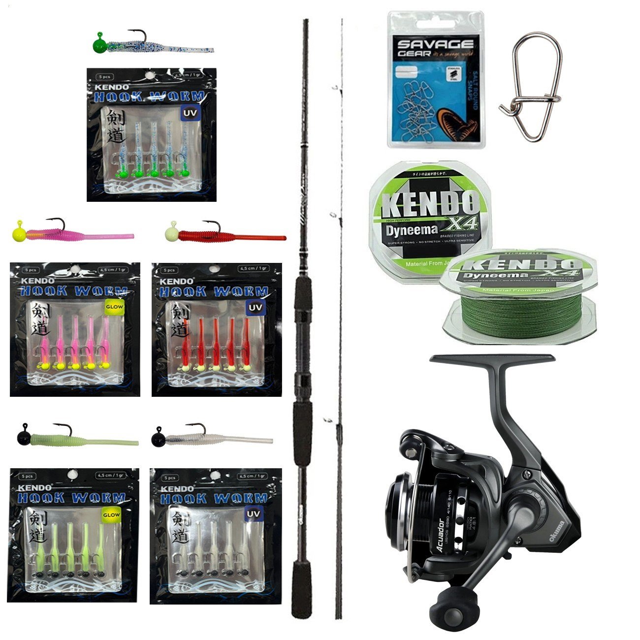 YekOutdoor HookWorm LRF Seti Okuma Wave Power 228 cm 2-12 gr Lrf Kamışı&Okuma Acuador ACU-1000A 3+1BB Olta Makinesi